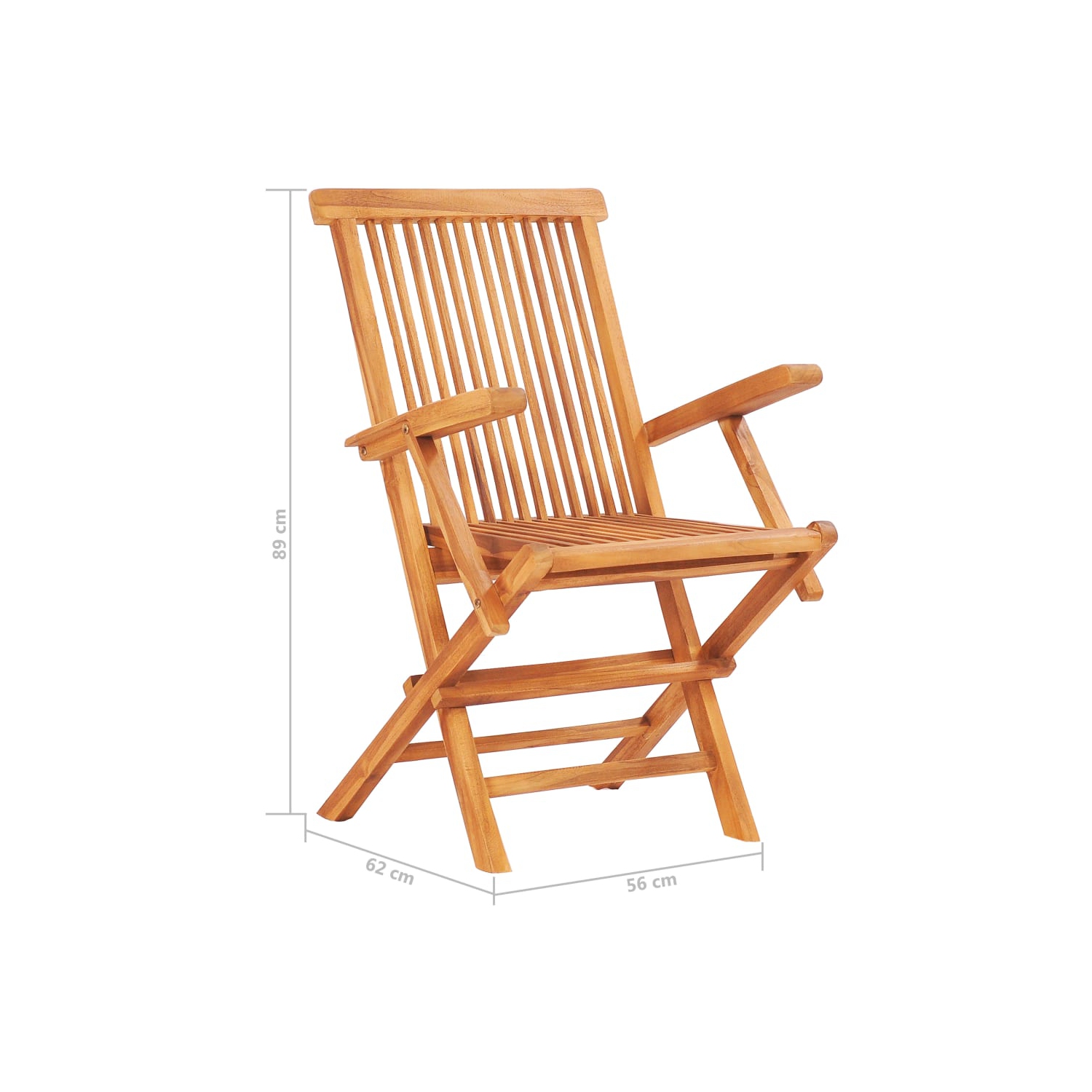 vidaXL 7 Piece Folding Outdoor Dining Set Solid Teak Wood