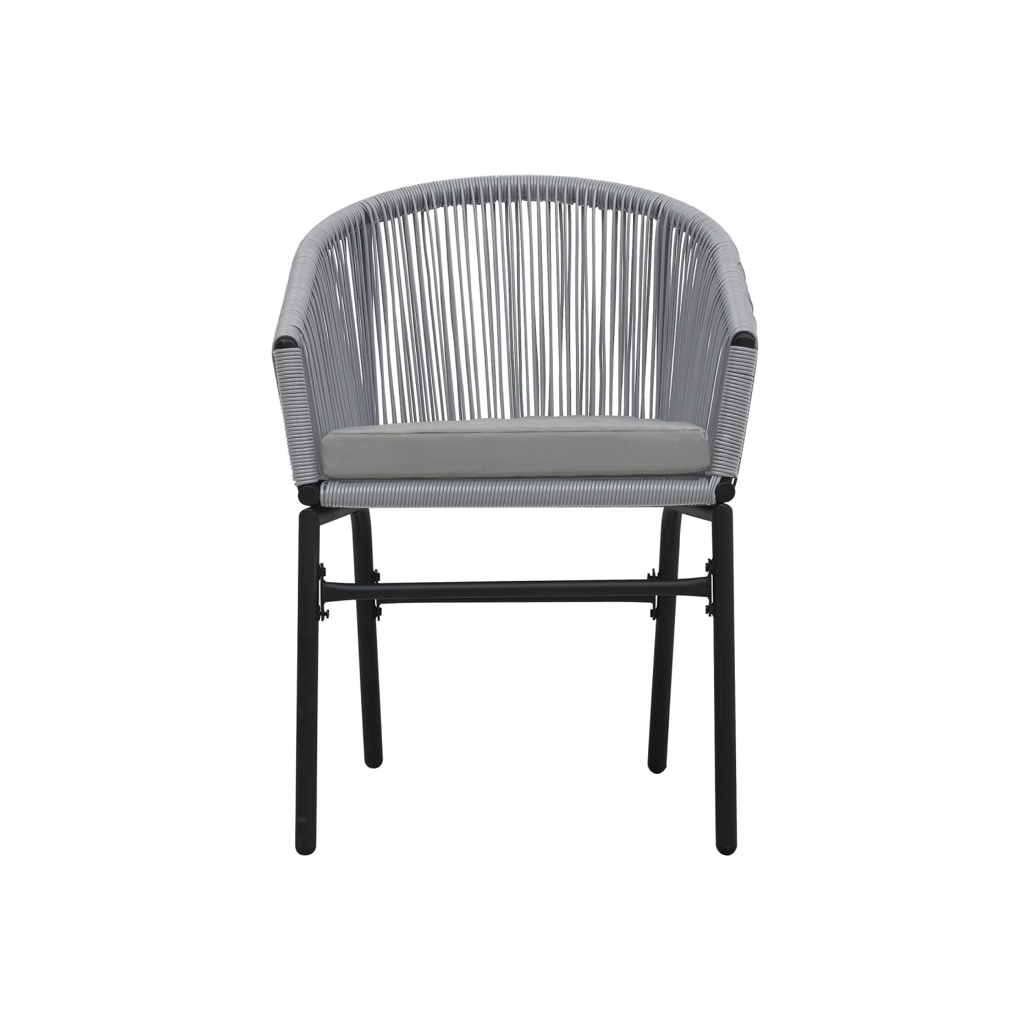 vidaXL 3 Piece Bistro Set with Cushions PE Rattan Anthracite