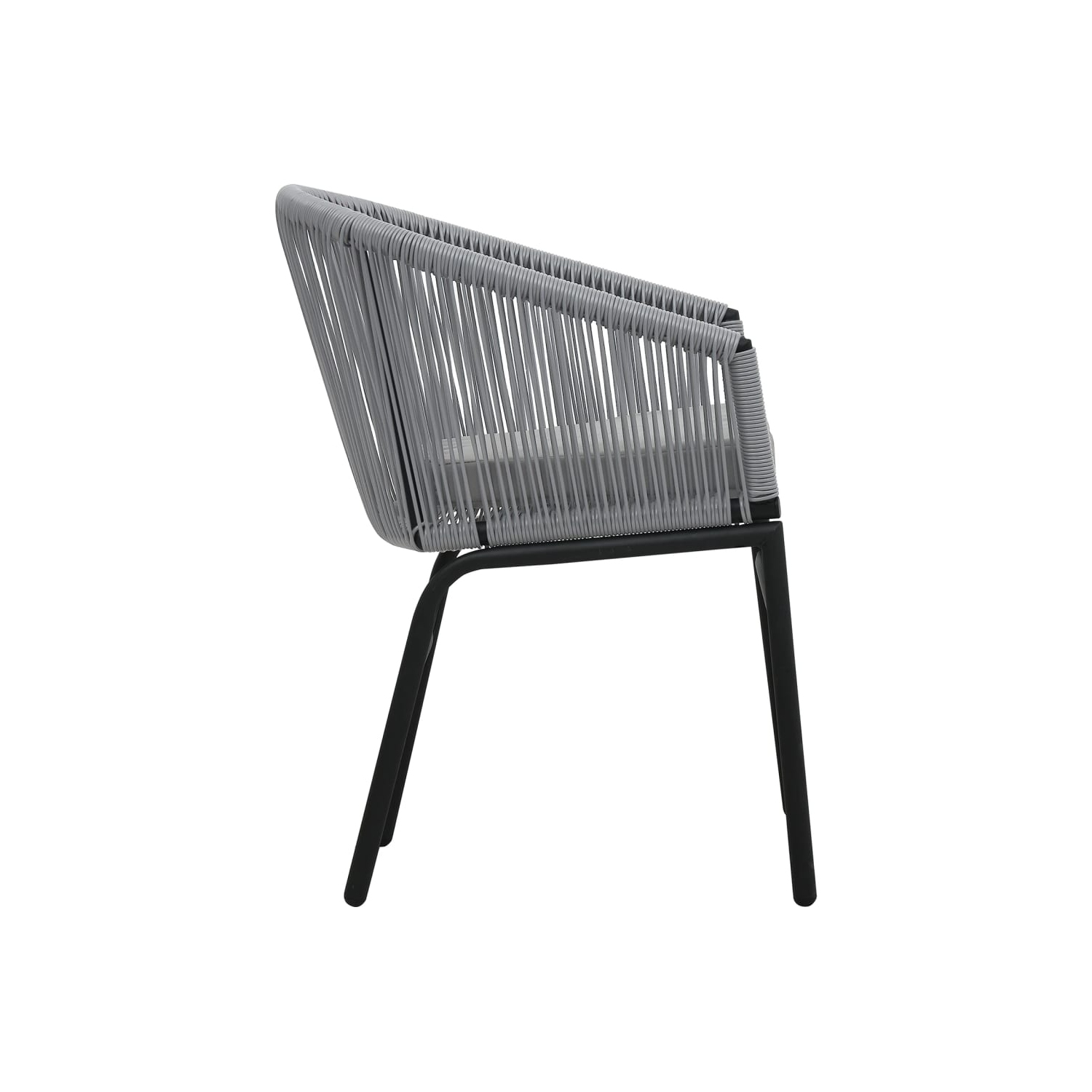 vidaXL 3 Piece Bistro Set with Cushions PE Rattan Anthracite