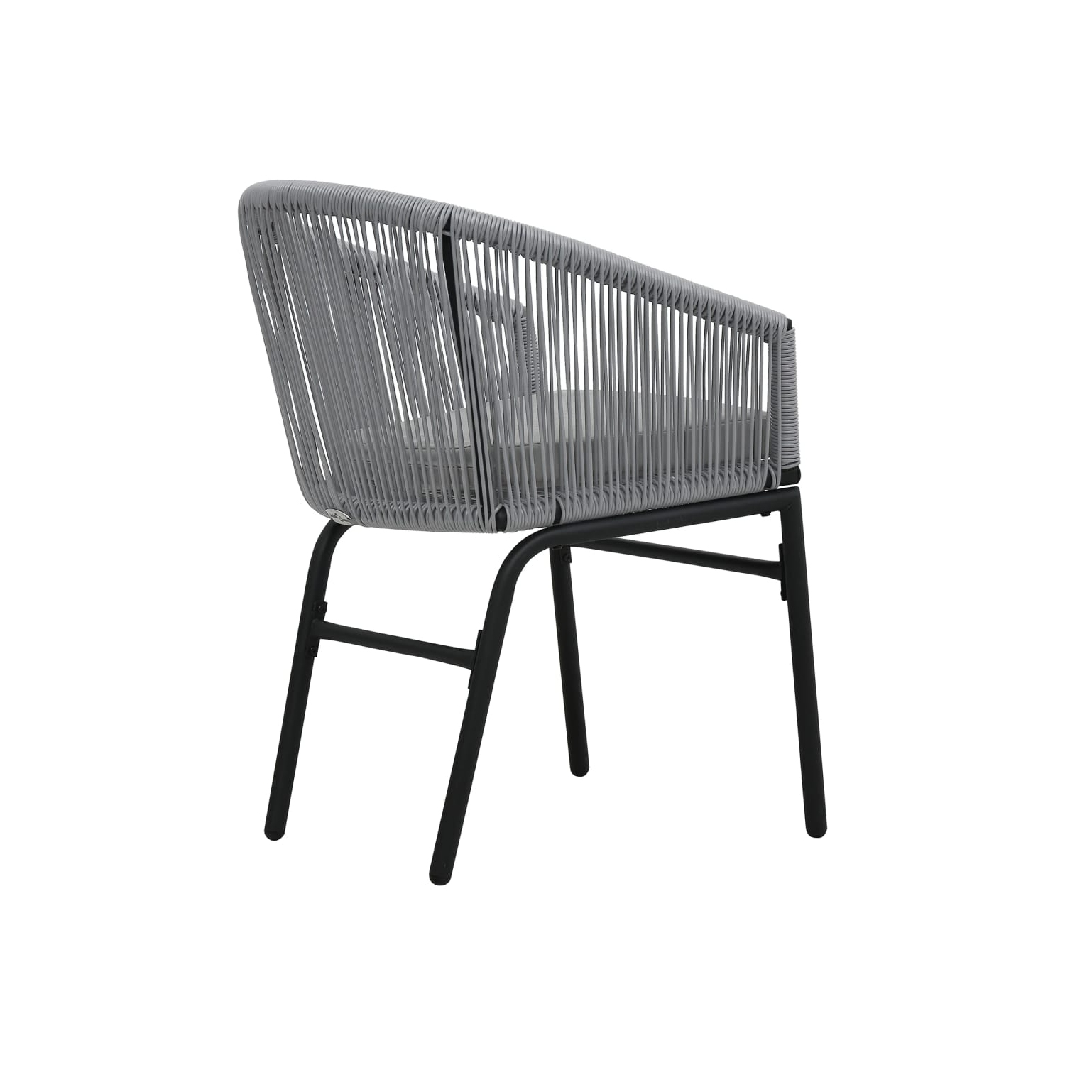 vidaXL 3 Piece Bistro Set with Cushions PE Rattan Anthracite