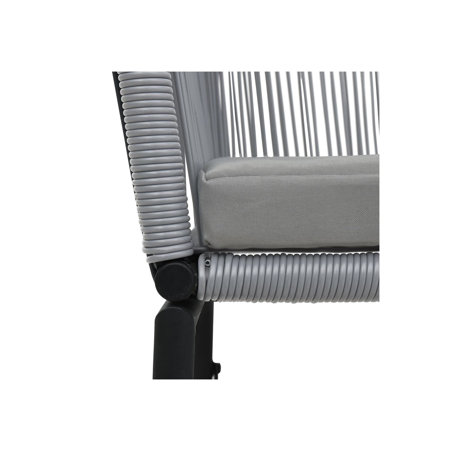 vidaXL 3 Piece Bistro Set with Cushions PE Rattan Anthracite