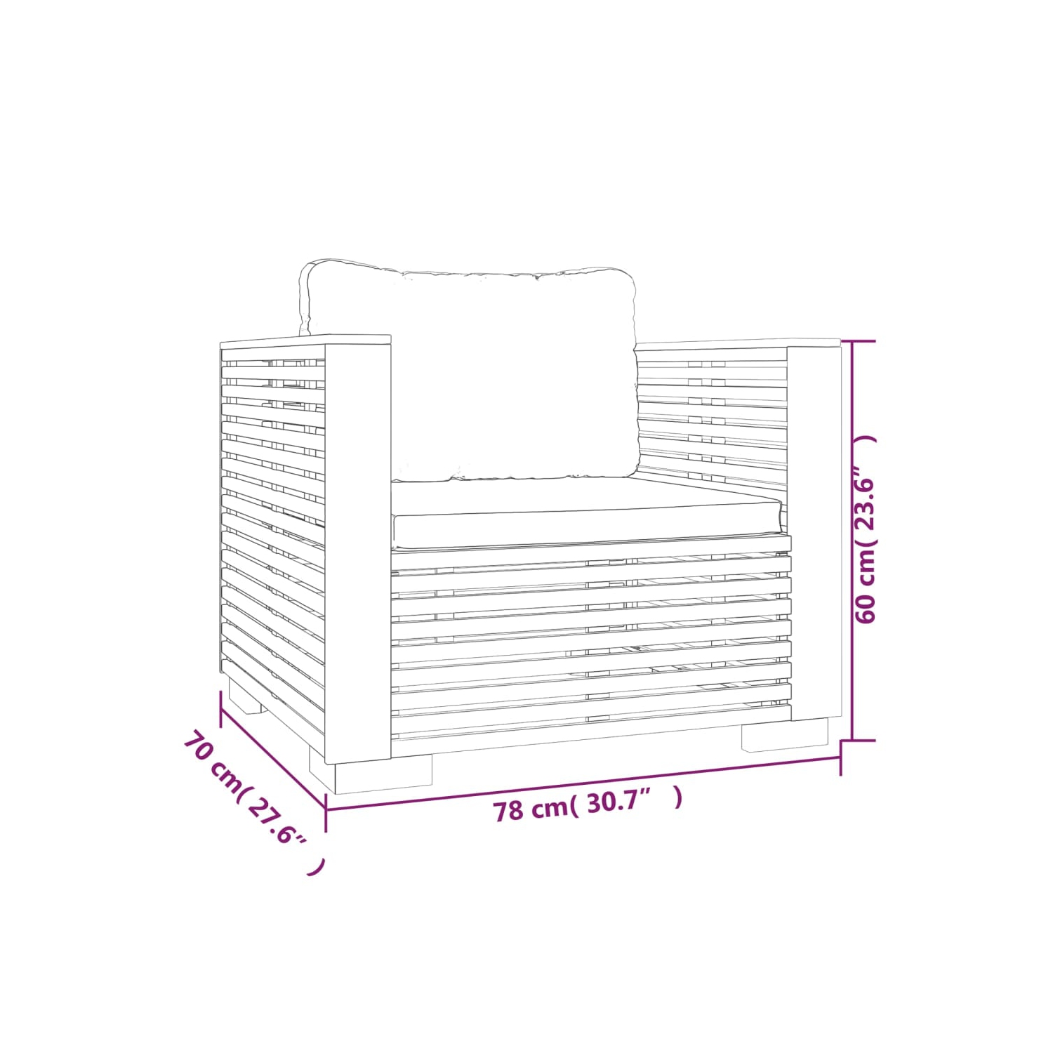 vidaXL 12 Piece Garden Lounge Set with Cushions Solid Teak Wood