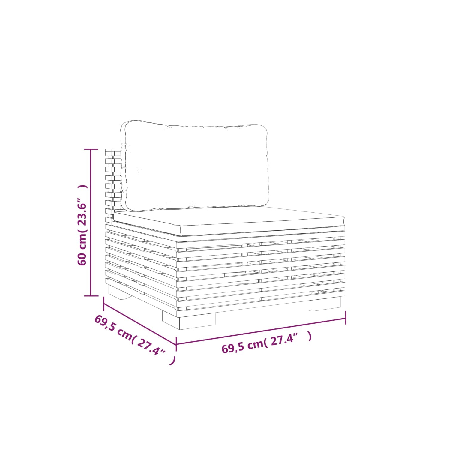vidaXL 12 Piece Garden Lounge Set with Cushions Solid Teak Wood