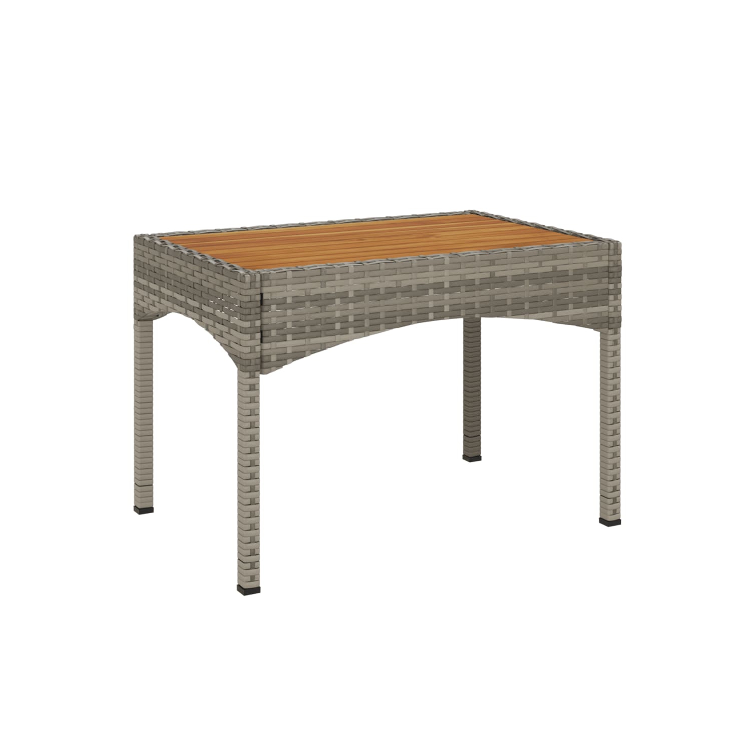 vidaXL 4 Piece Garden Dining Set with Cushions Grey Poly Rattan