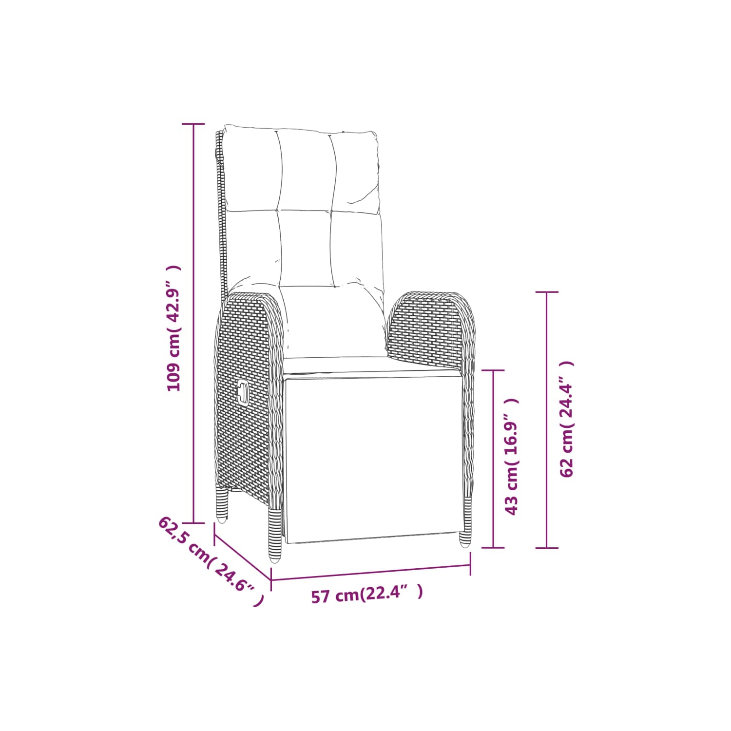 vidaXL 4 Piece Garden Dining Set with Cushions Grey Poly Rattan