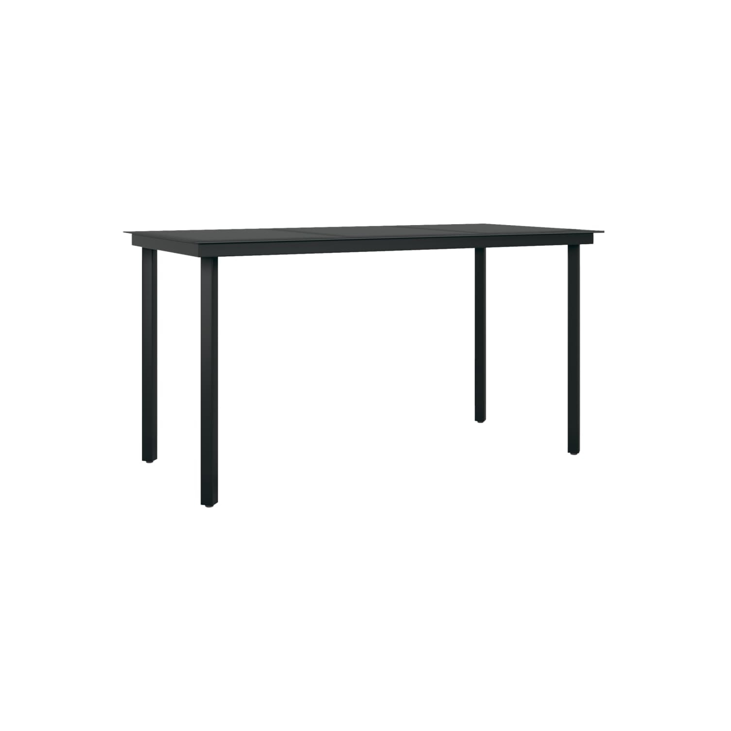 vidaXL 5 Piece Garden Dining Set with Cushions Black