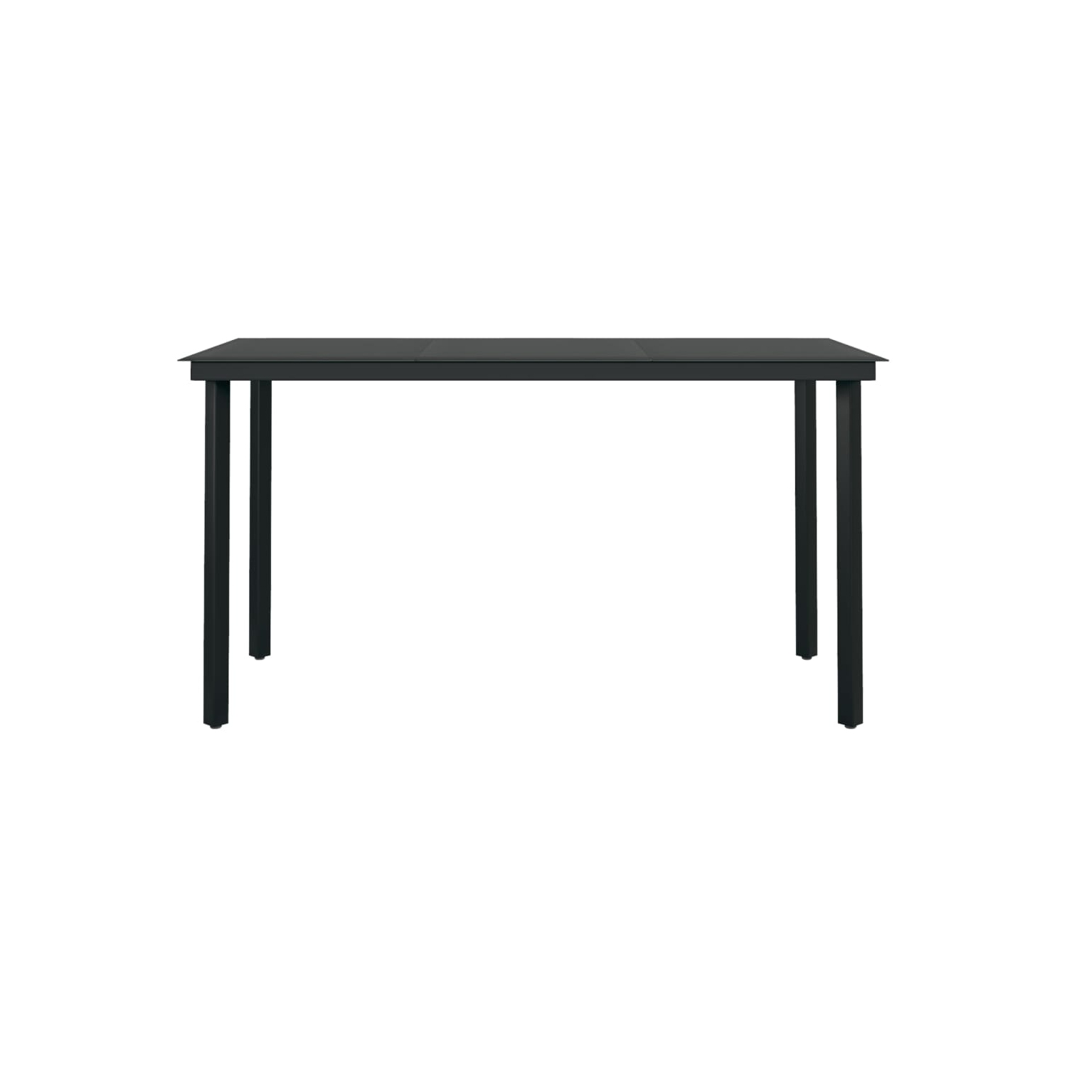 vidaXL 5 Piece Garden Dining Set with Cushions Black