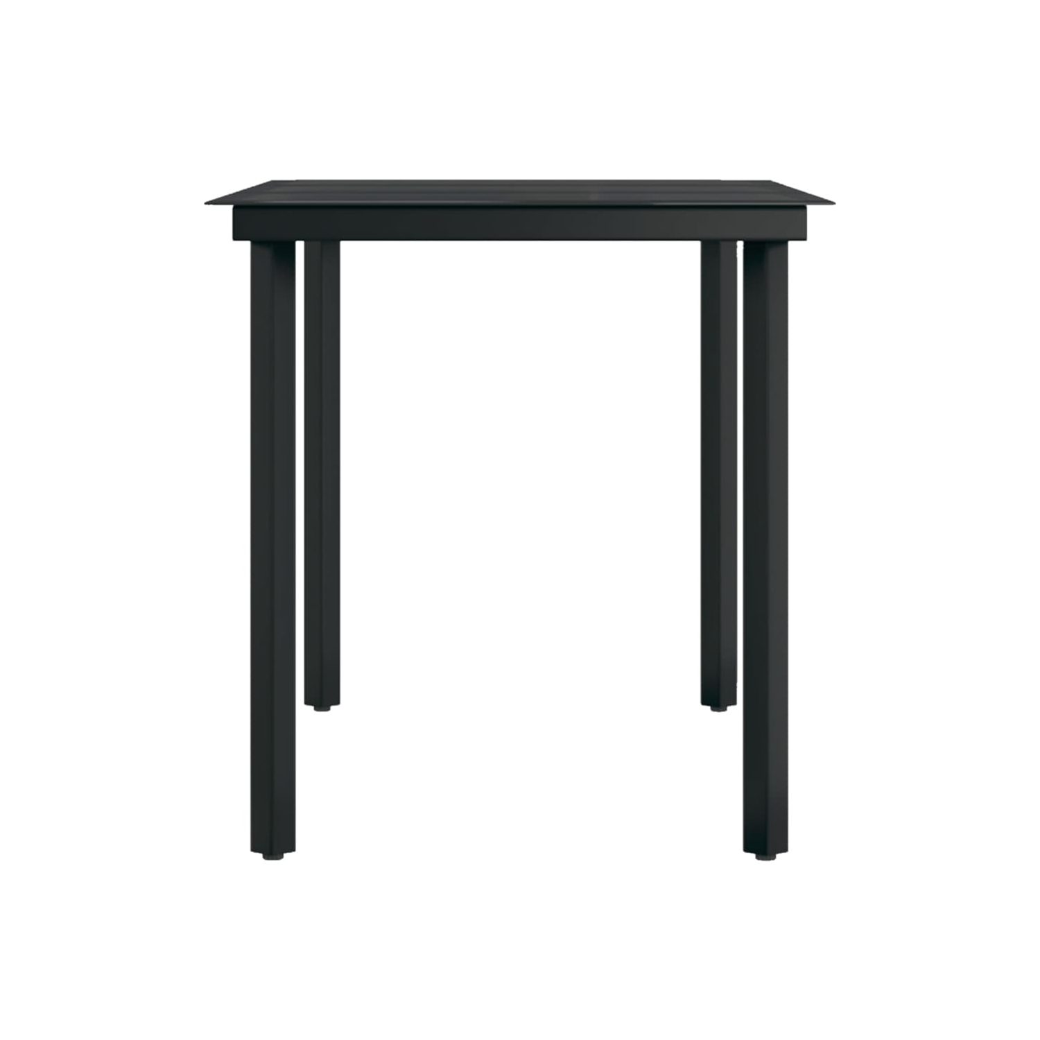 vidaXL 5 Piece Garden Dining Set with Cushions Black