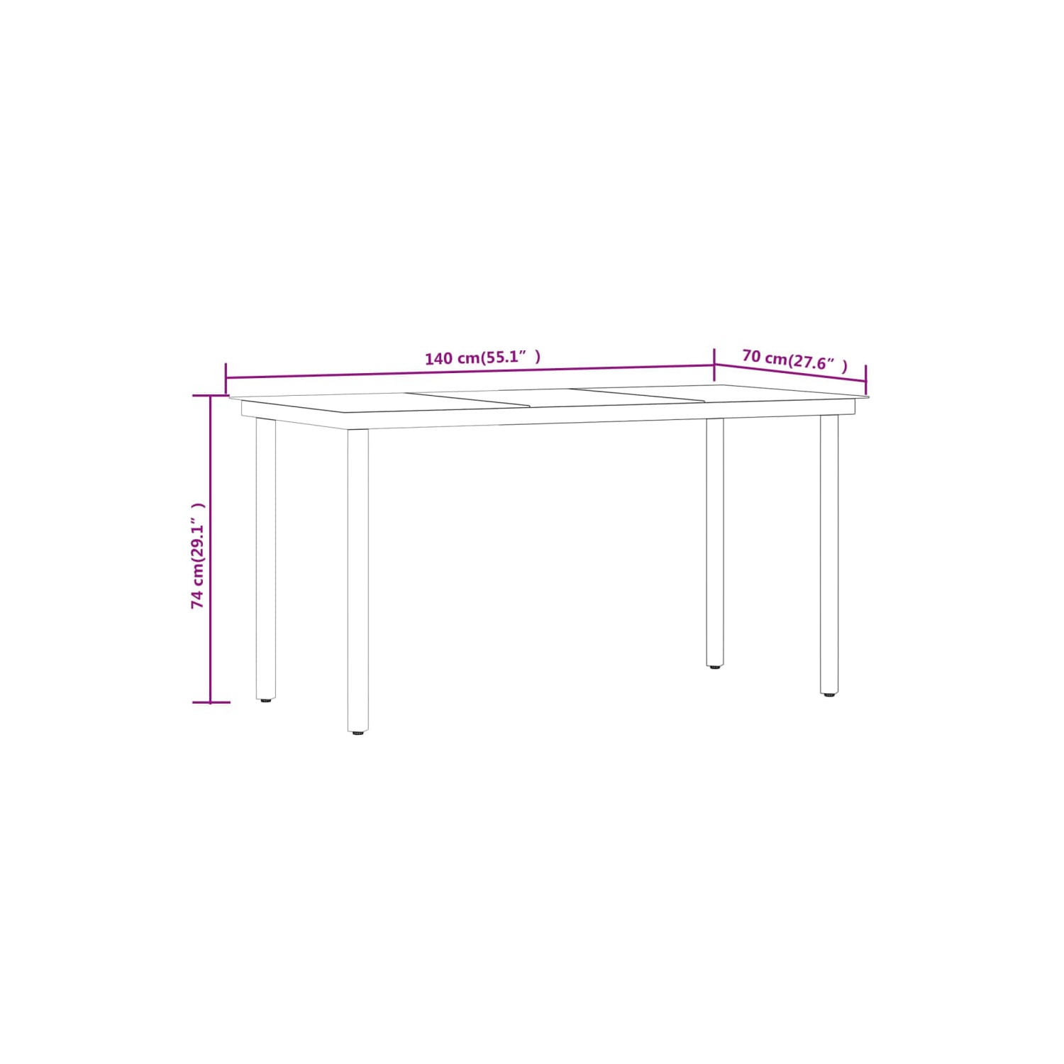 vidaXL 5 Piece Garden Dining Set with Cushions Black