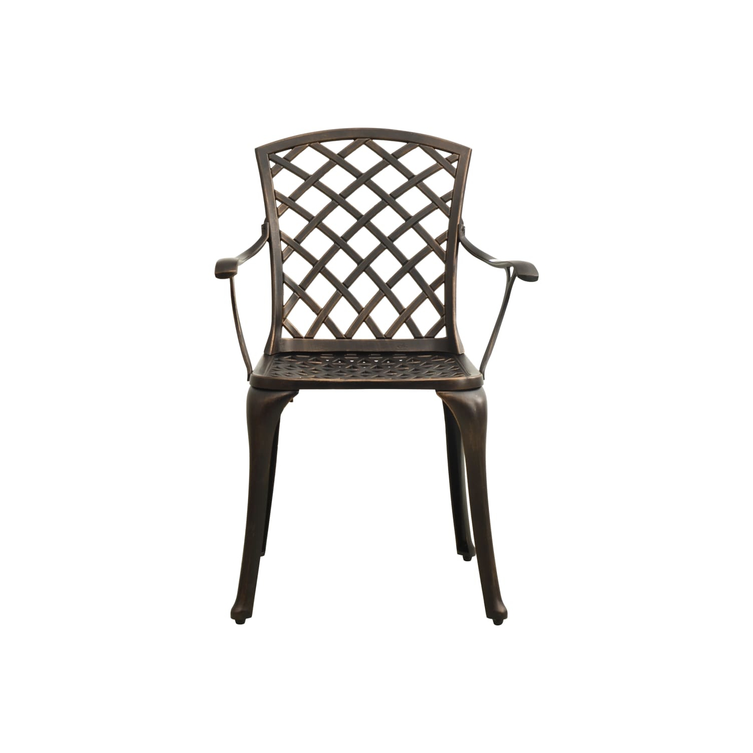 vidaXL 3 Piece Bistro Set Cast Aluminium Bronze