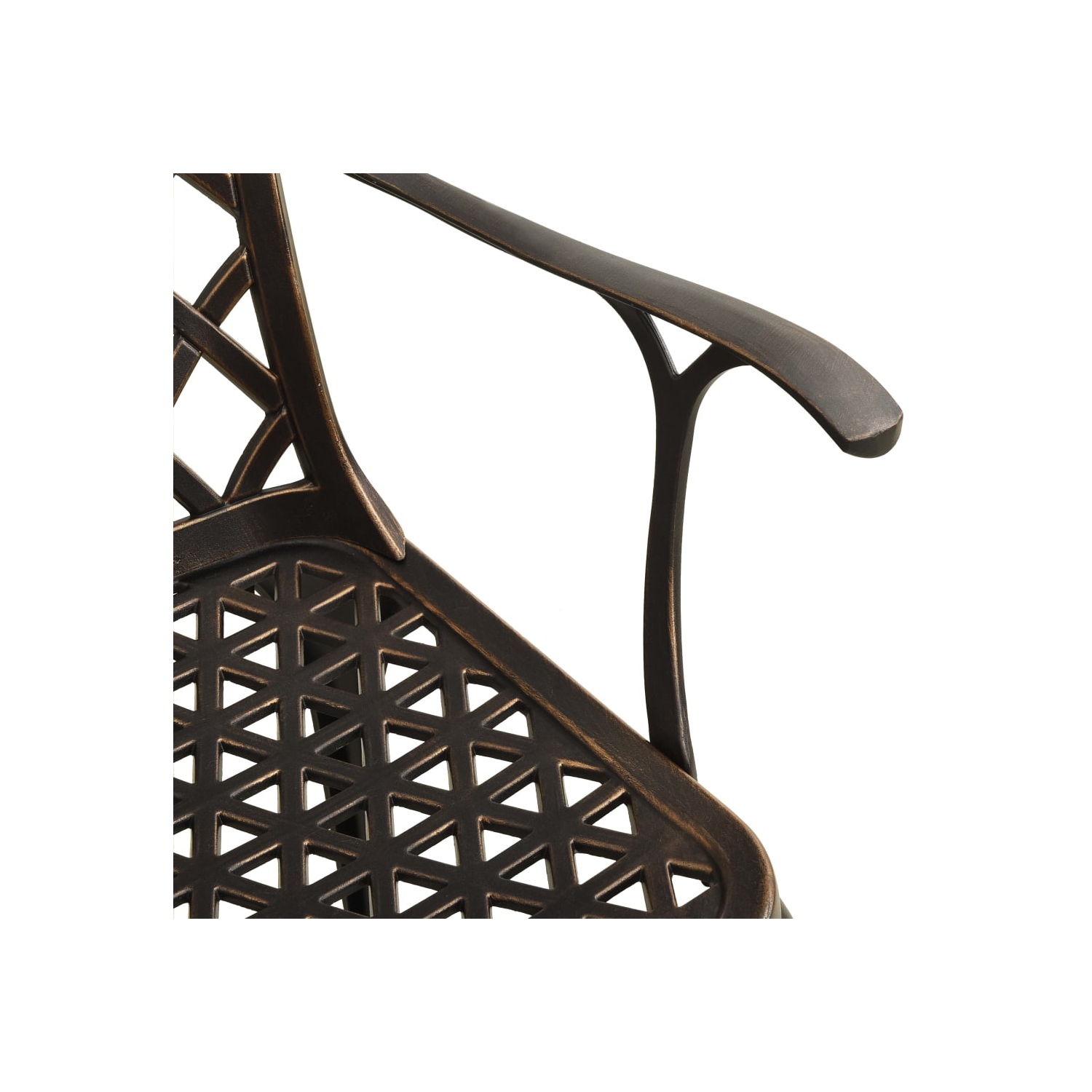 vidaXL 3 Piece Bistro Set Cast Aluminium Bronze