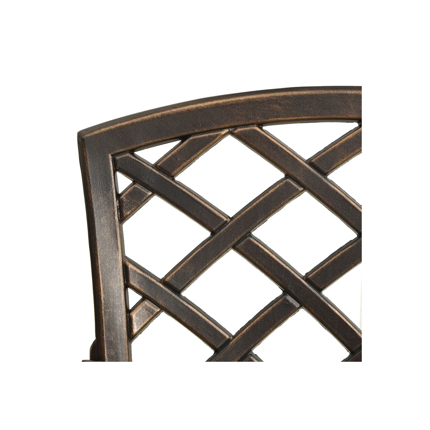 vidaXL 3 Piece Bistro Set Cast Aluminium Bronze