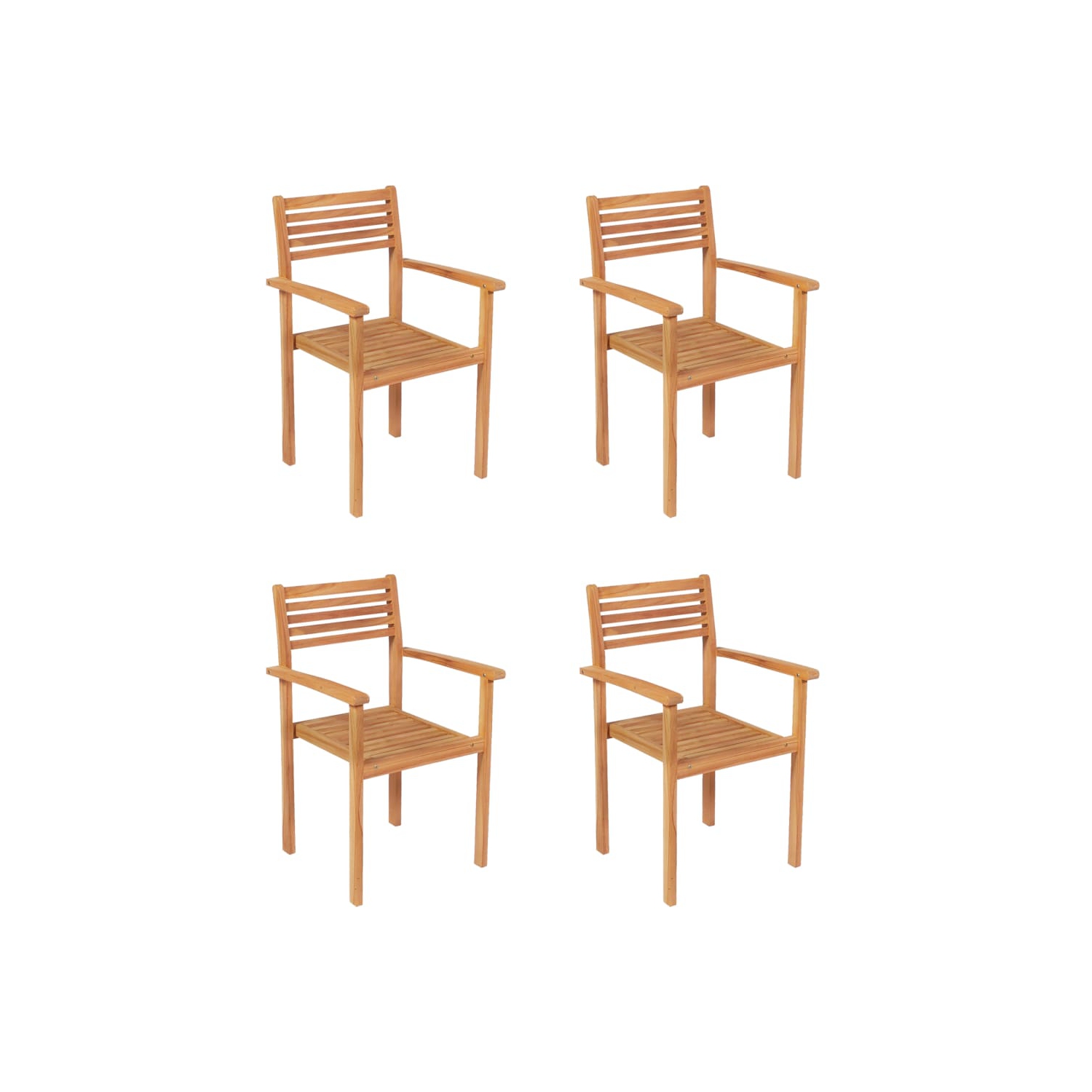 vidaXL 5 Piece Garden Dining Set Solid Teak Wood