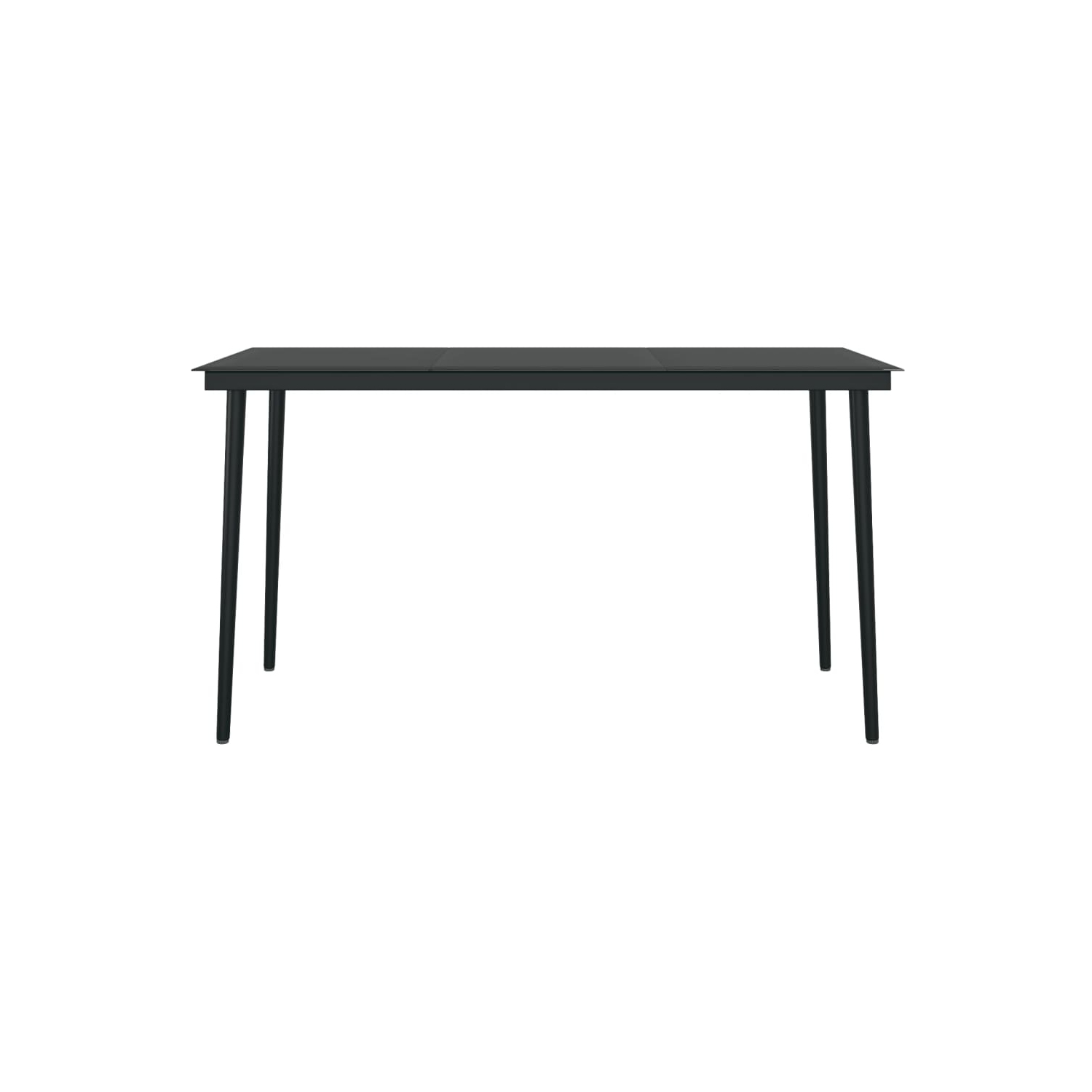 vidaXL 5 Piece Garden Dining Set Black