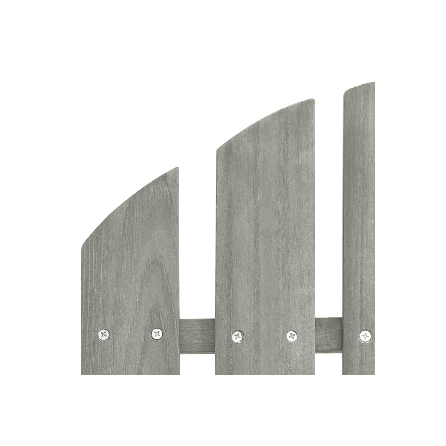 Fauteuil Adirondack Garden avec pouf et table en bois de sapin massif de vidaXL - Gris