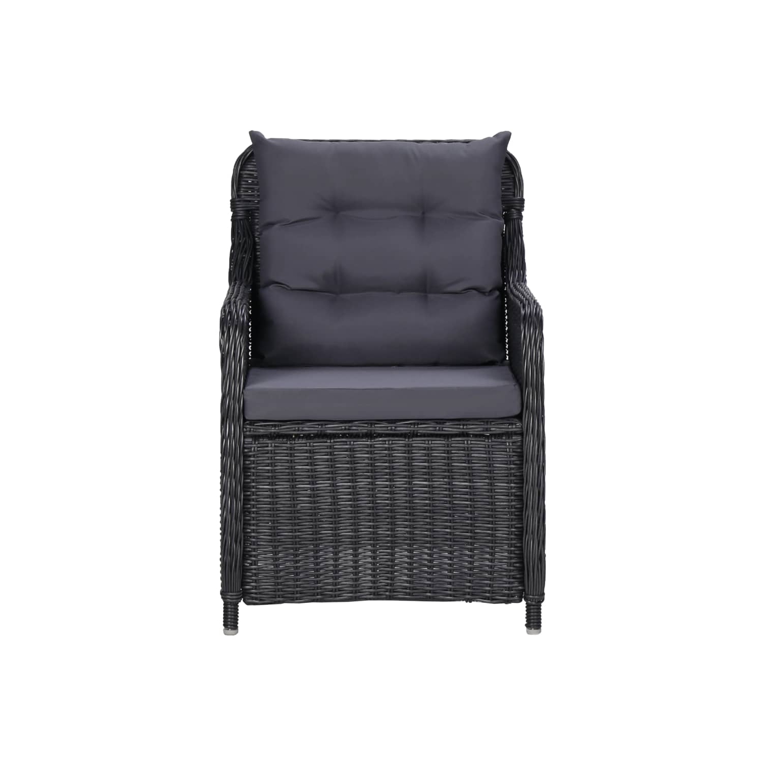 vidaXL 5 Piece Garden Dining Set Black