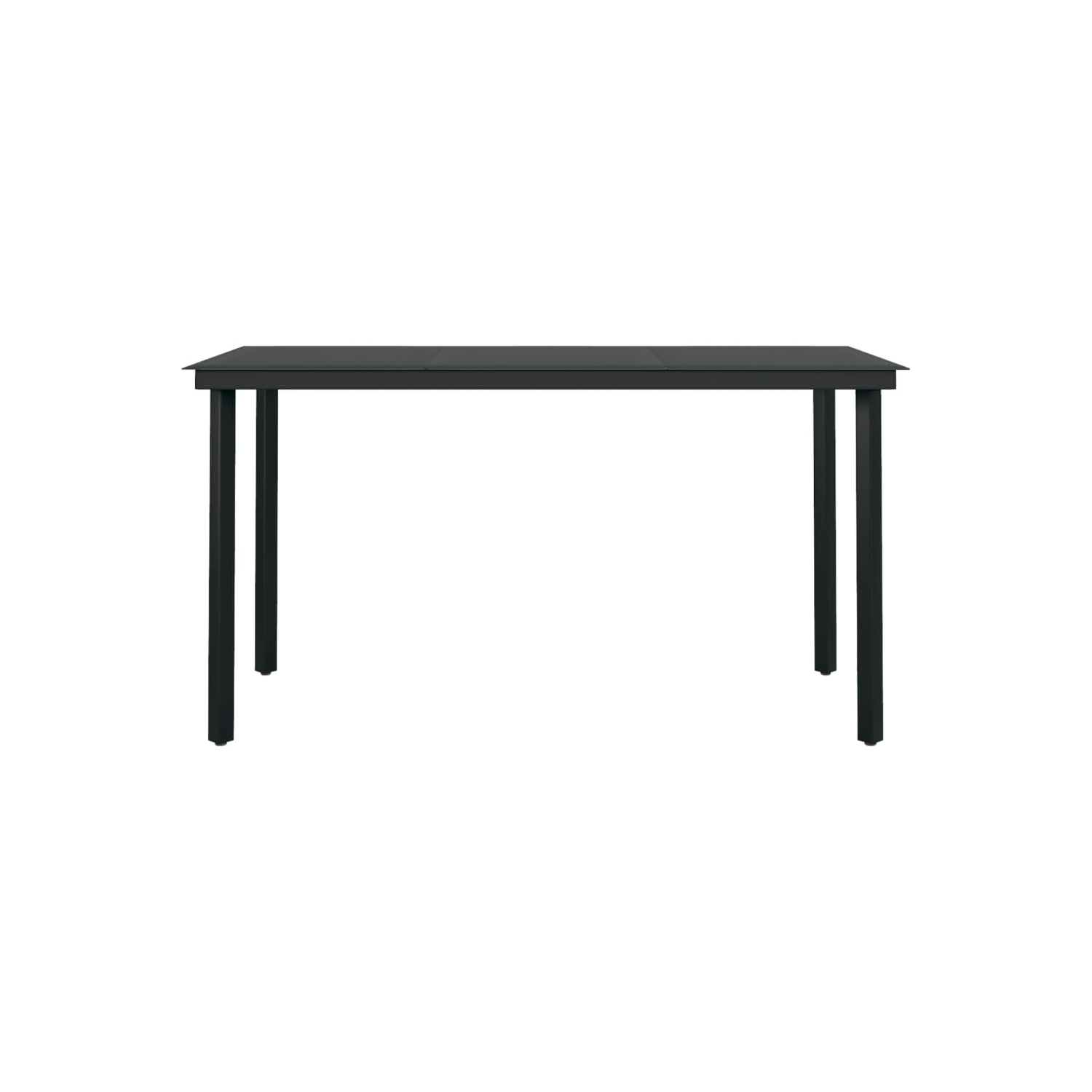 vidaXL 5 Piece Garden Dining Set Black