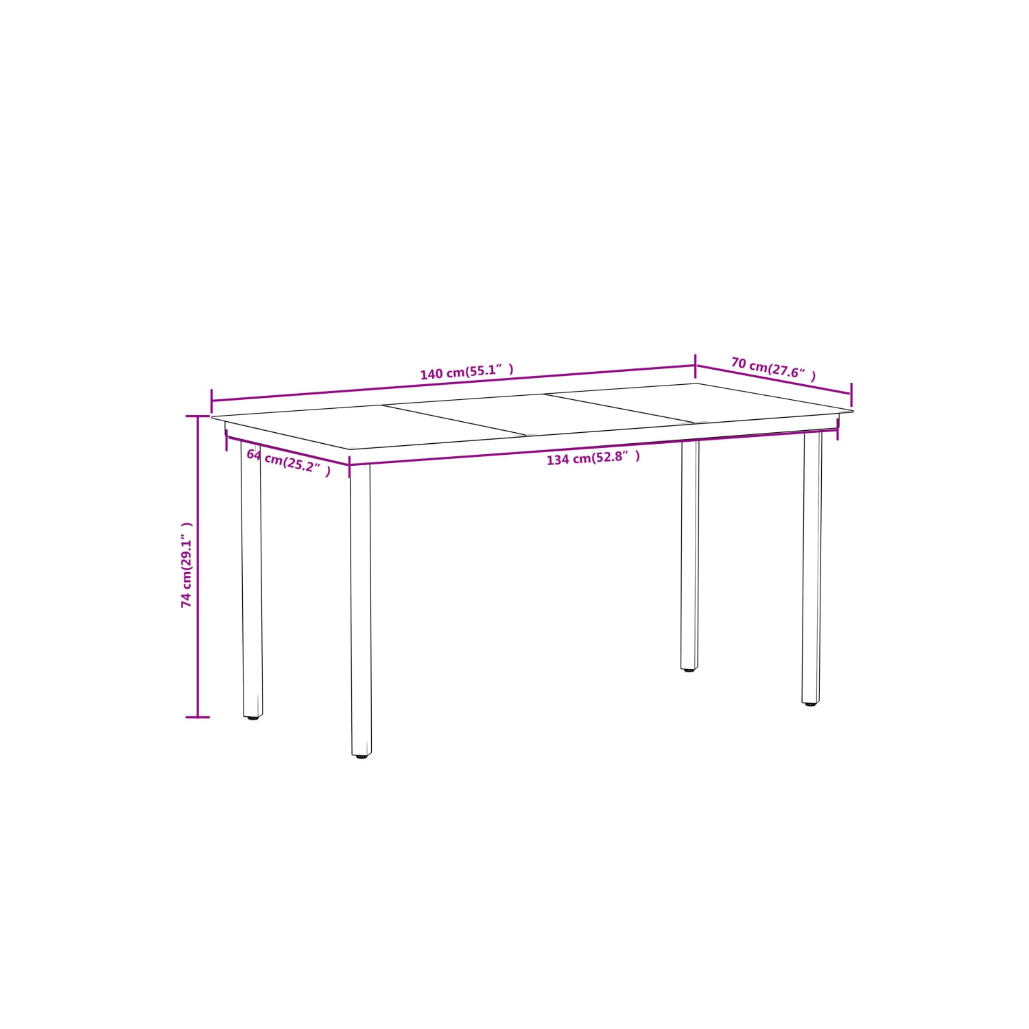 vidaXL 5 Piece Garden Dining Set Black