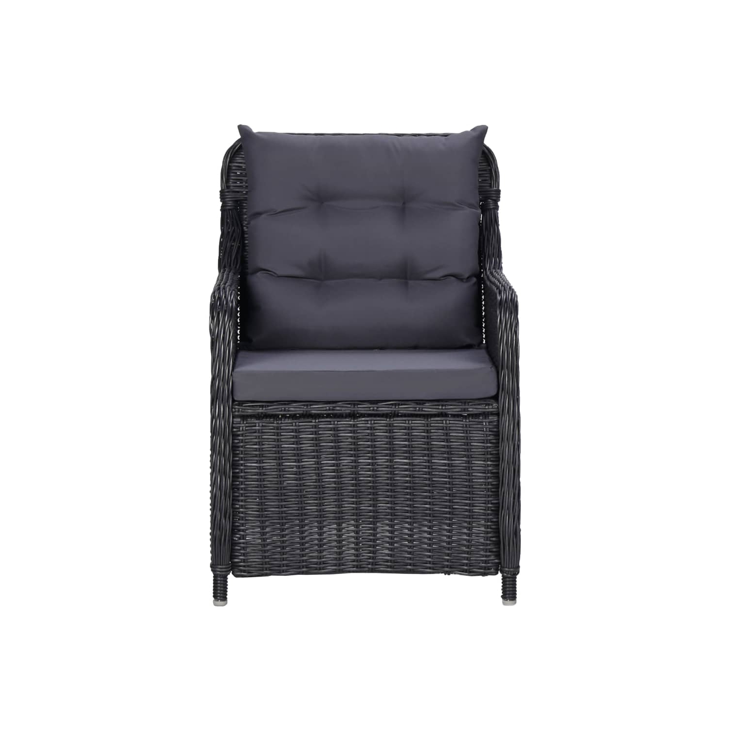 vidaXL 5 Piece Garden Dining Set Black