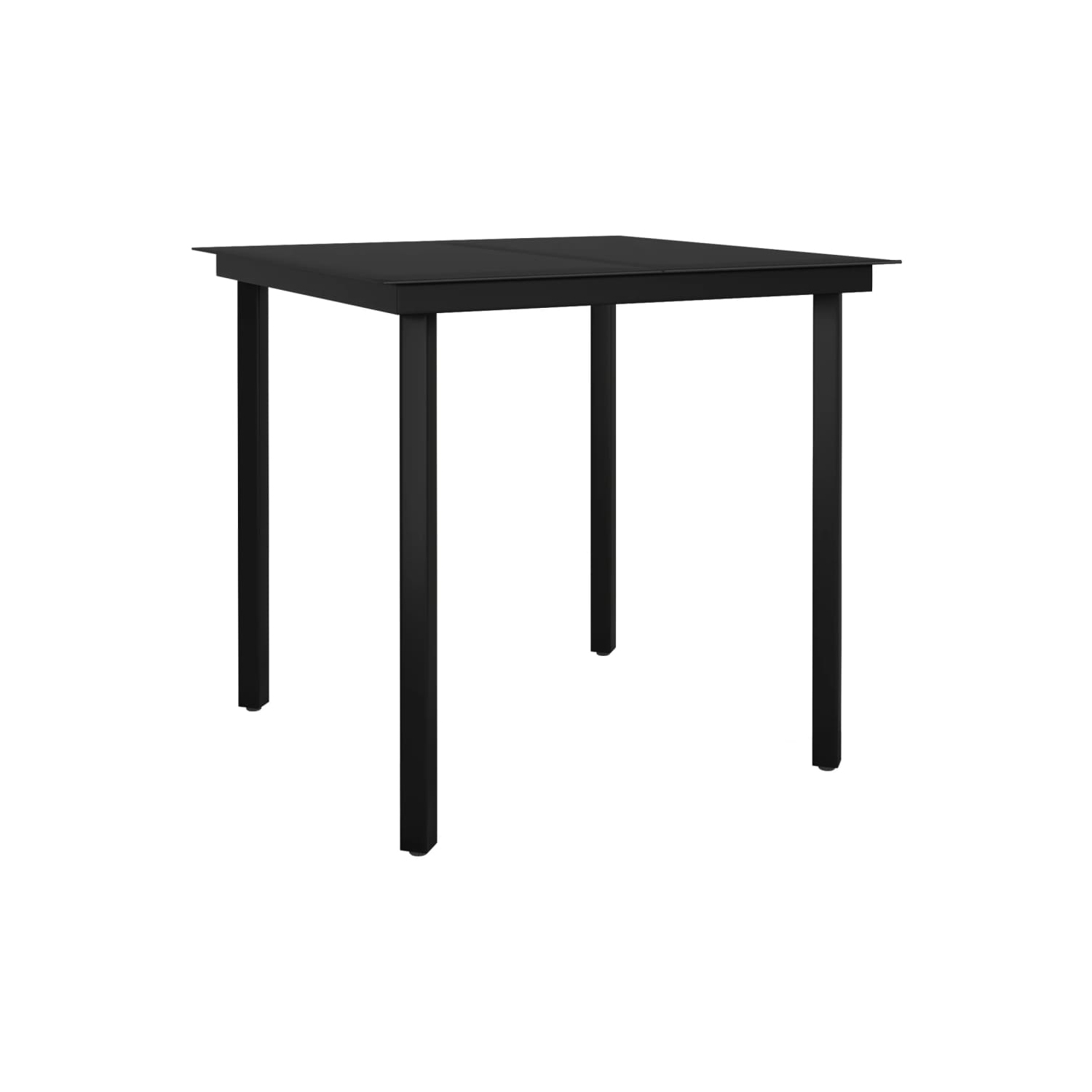 vidaXL 5 Piece Garden Dining Set Black