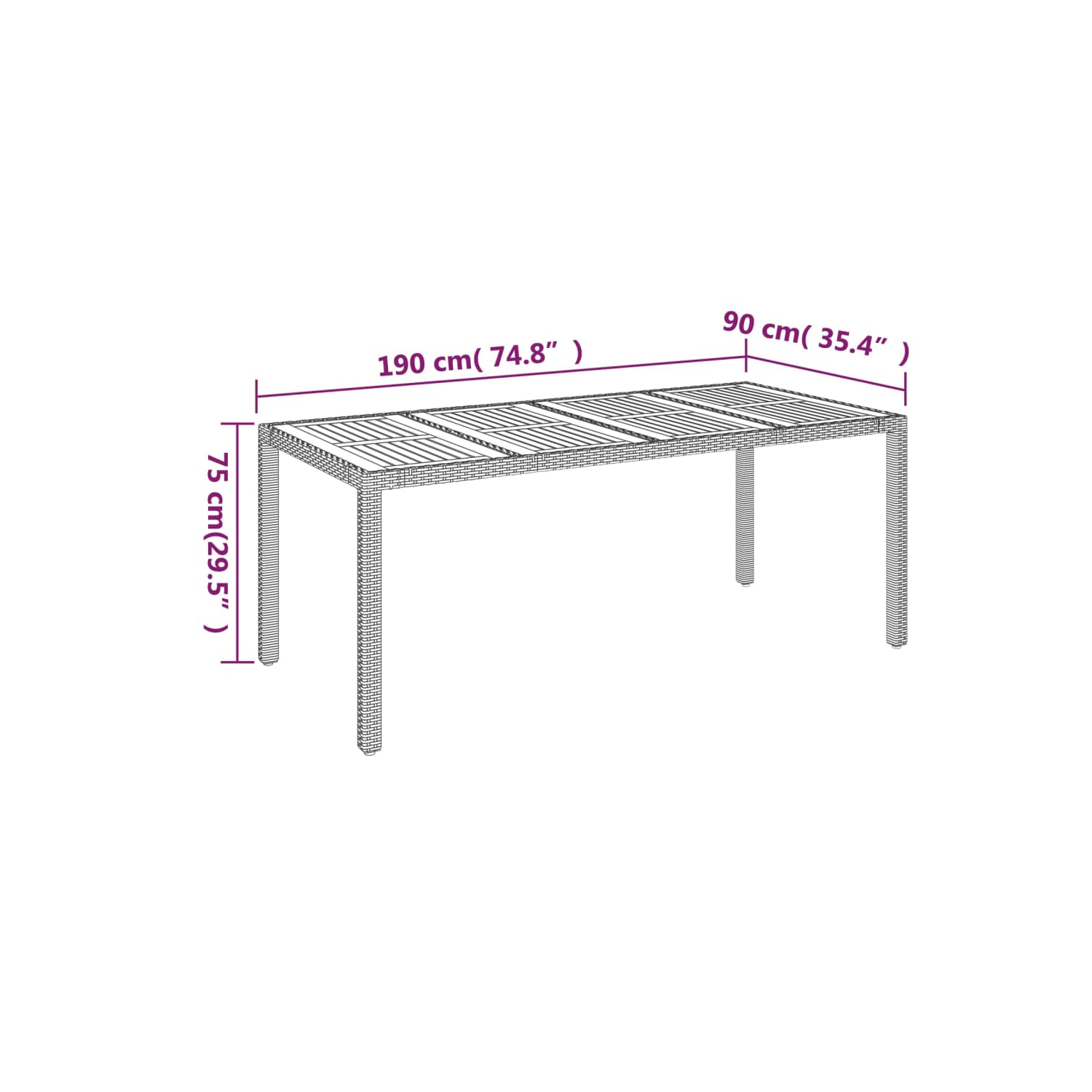 Ensemble de salle à manger de jardin de 9 pièces avec coussins en poly rotin gris