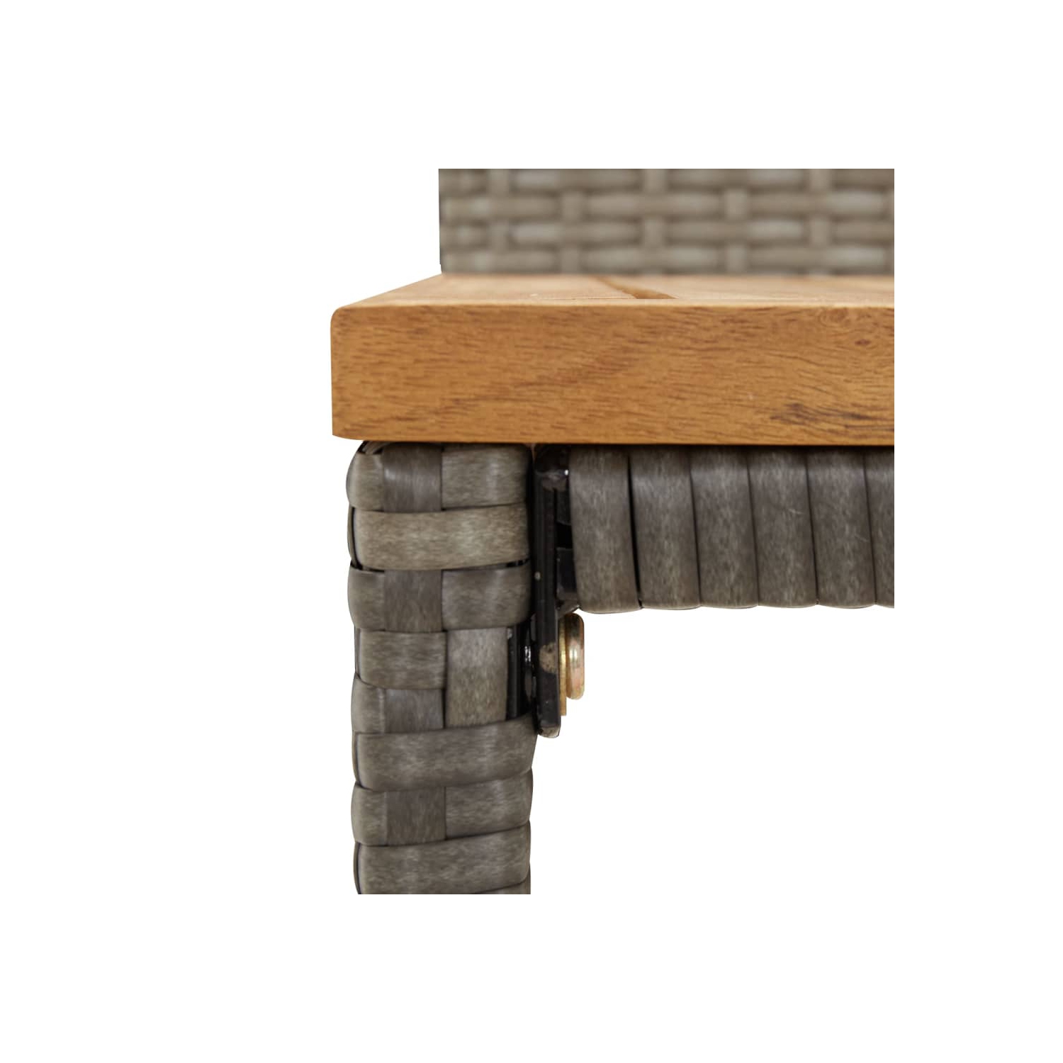 vidaXL 9 Piece Garden Bar Set Grey Poly Rattan& Solid Wood Acacia