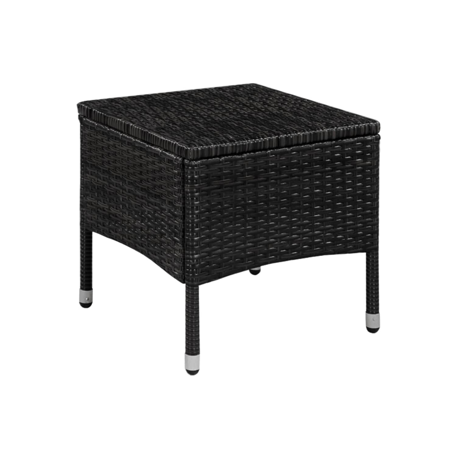 vidaXL 3 Piece Bistro Set Poly Rattan Black