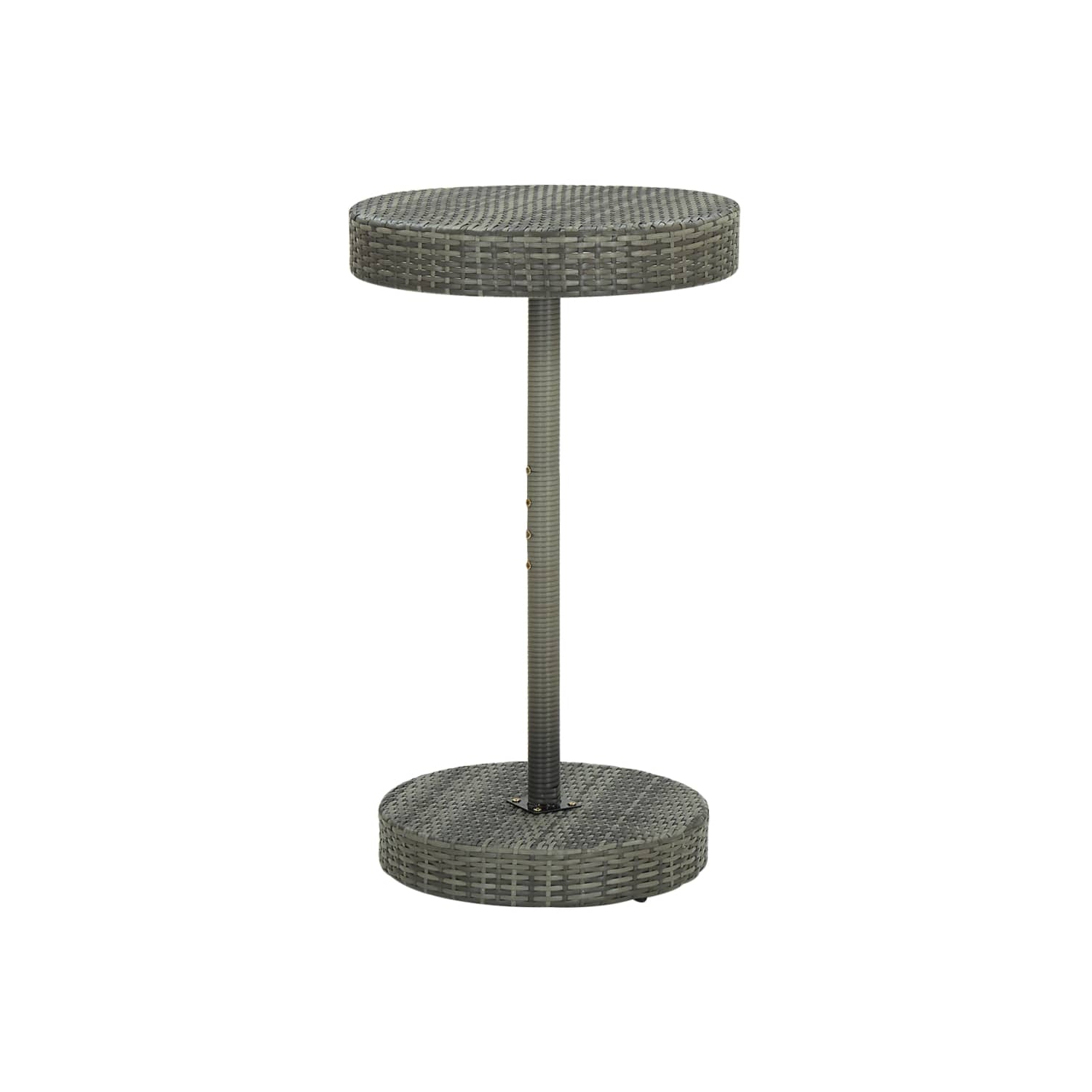 Ensemble de bar de jardin 3 pièces en rotin et bois d'acacia massif gris vidaXL