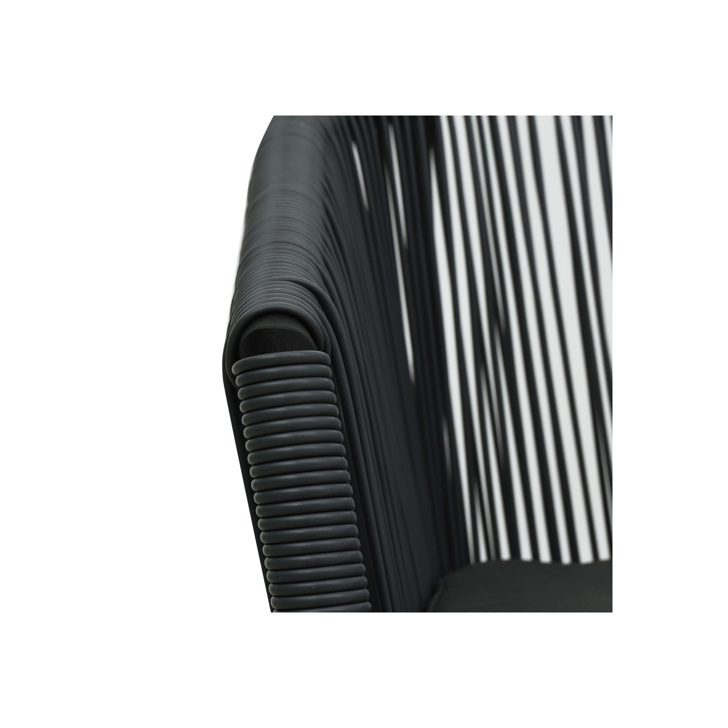 vidaXL 3 Piece Bistro Set with Cushions PE Rattan Black