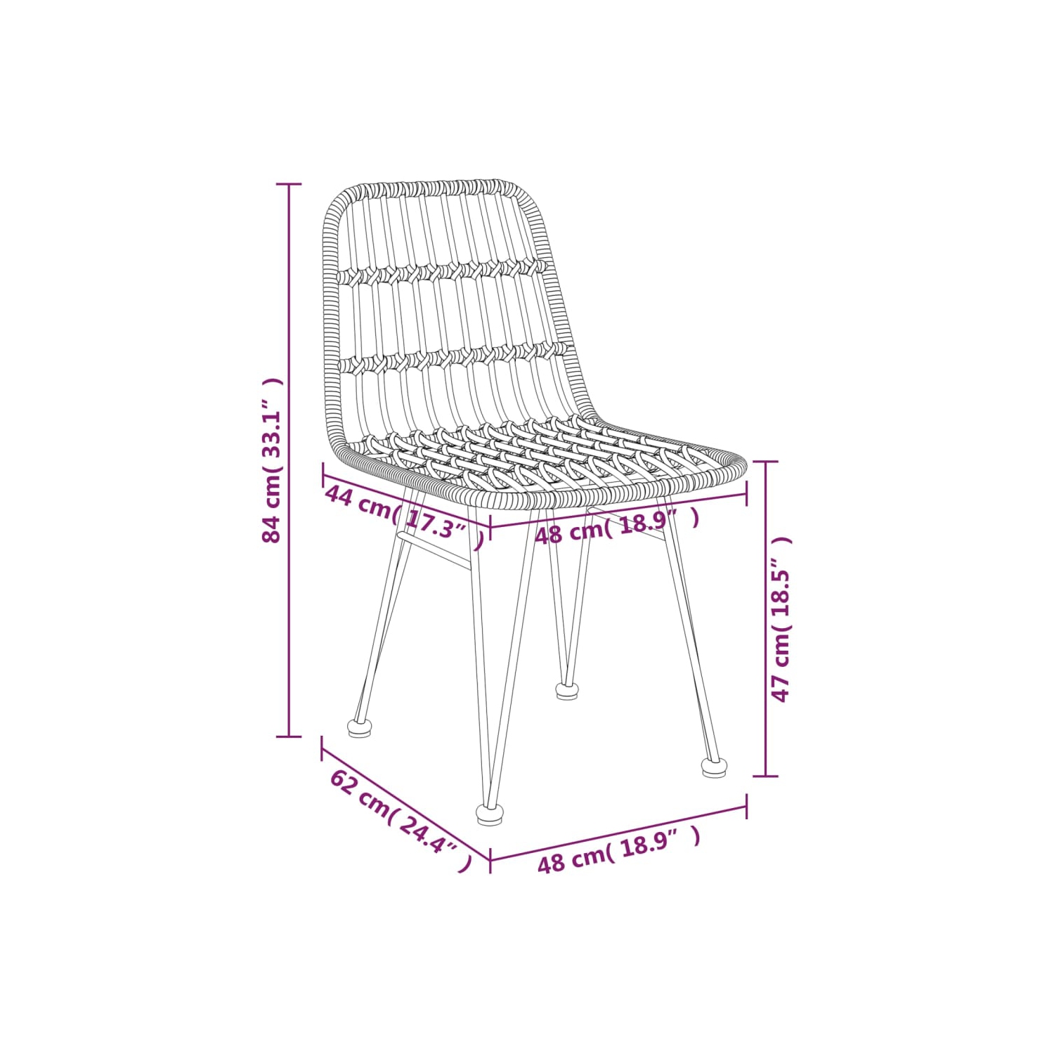 vidaXL 5 Piece Garden Dining Set Poly Rattan