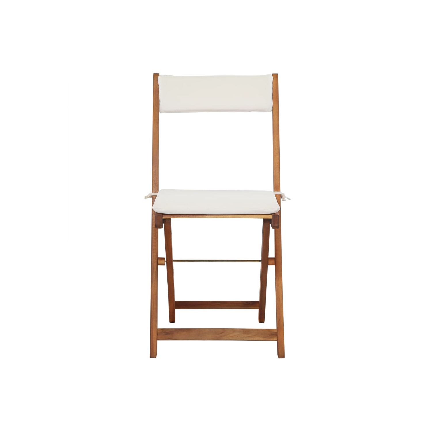 vidaXL 3 Piece Folding Bistro Set with Cushions Solid Acacia Wood