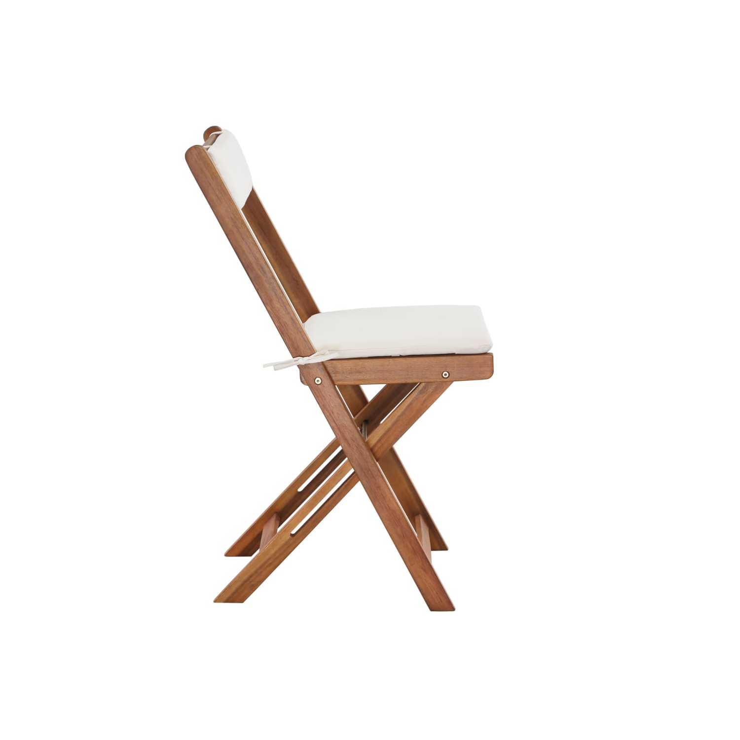 vidaXL 3 Piece Folding Bistro Set with Cushions Solid Acacia Wood