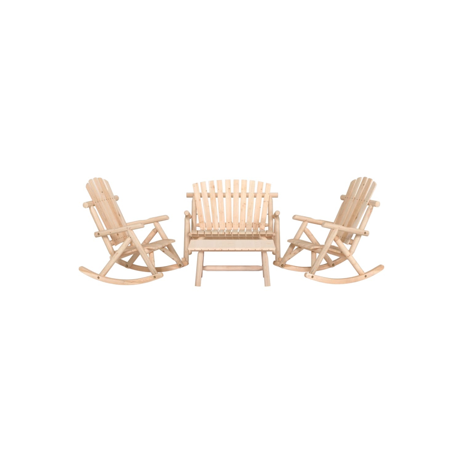 vidaXL 4 Piece Garden Lounge Set Solid Wood Spruce