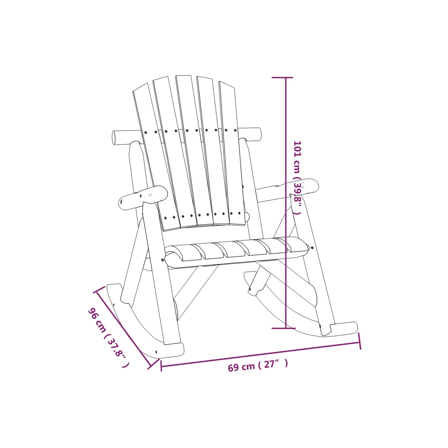 vidaXL 4 Piece Garden Lounge Set Solid Wood Spruce