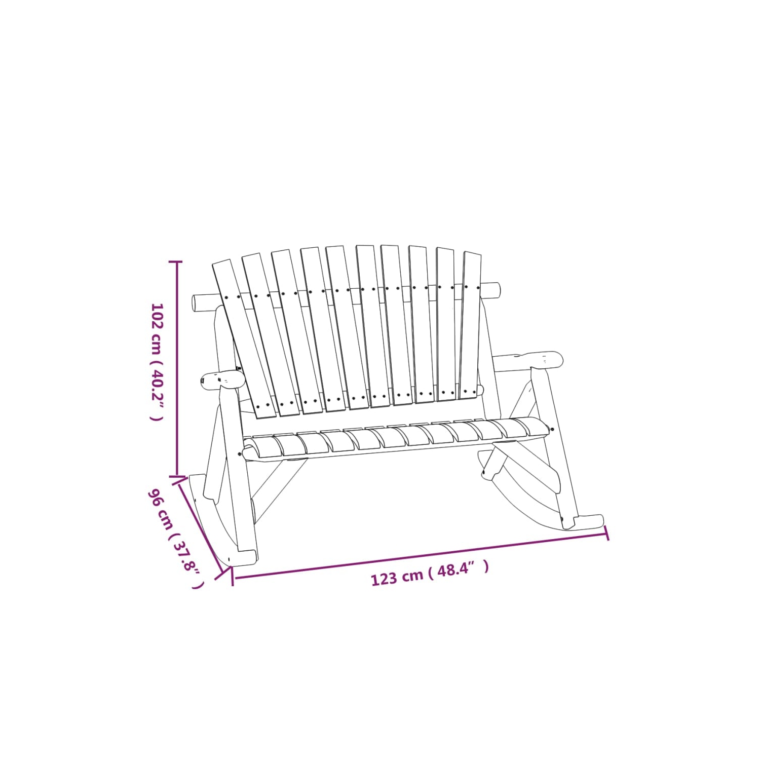 vidaXL 4 Piece Garden Lounge Set Solid Wood Spruce