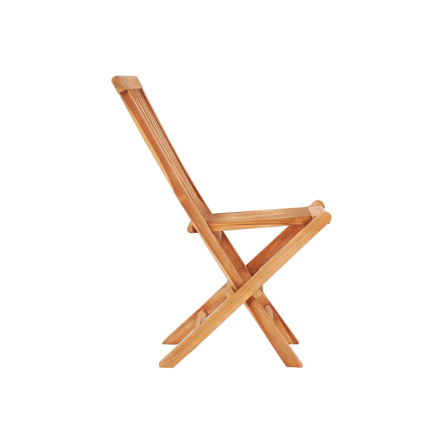 vidaXL 5 Piece Folding Outdoor Dining Set Solid Teak Wood