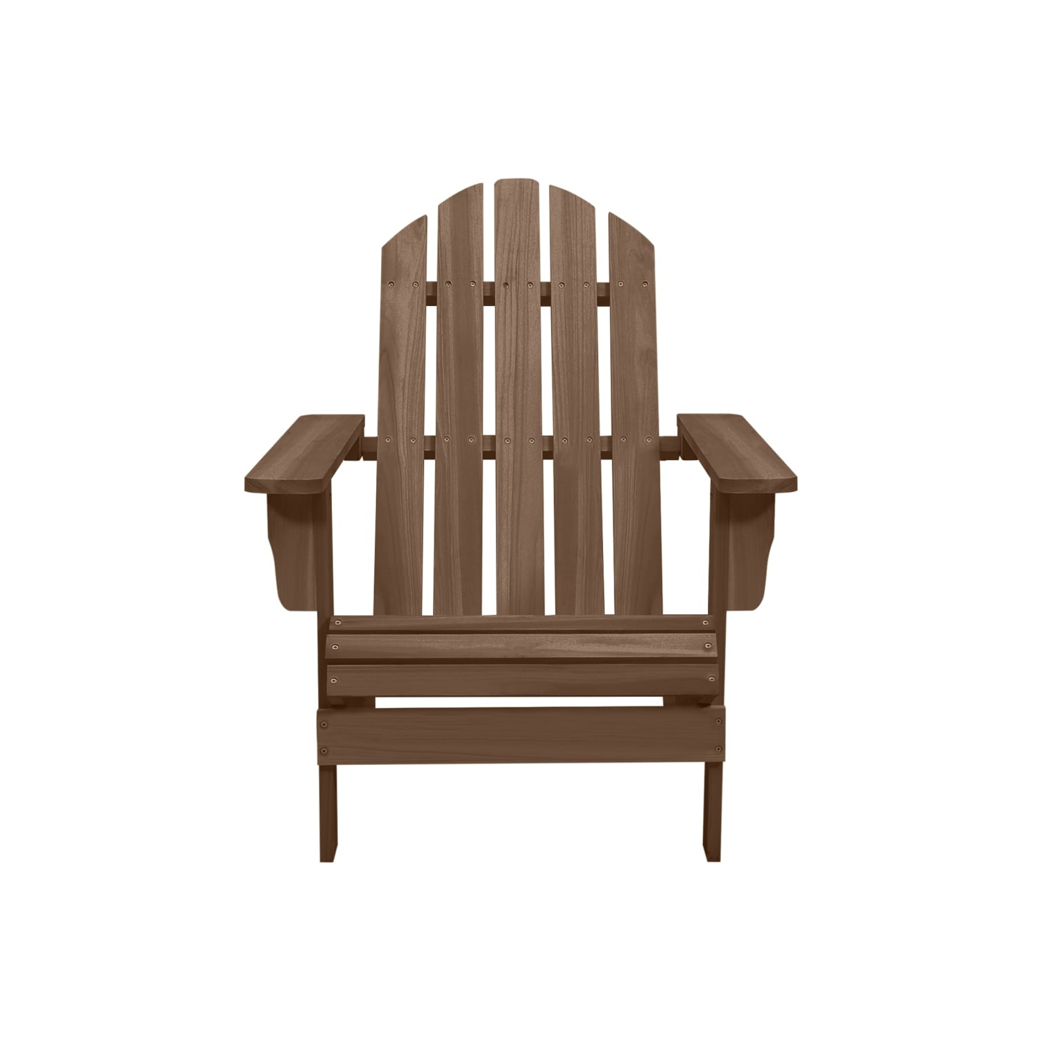 vidaXL Garden Adirondack Chair with Ottoman&Table Solid Fir Wood Brown