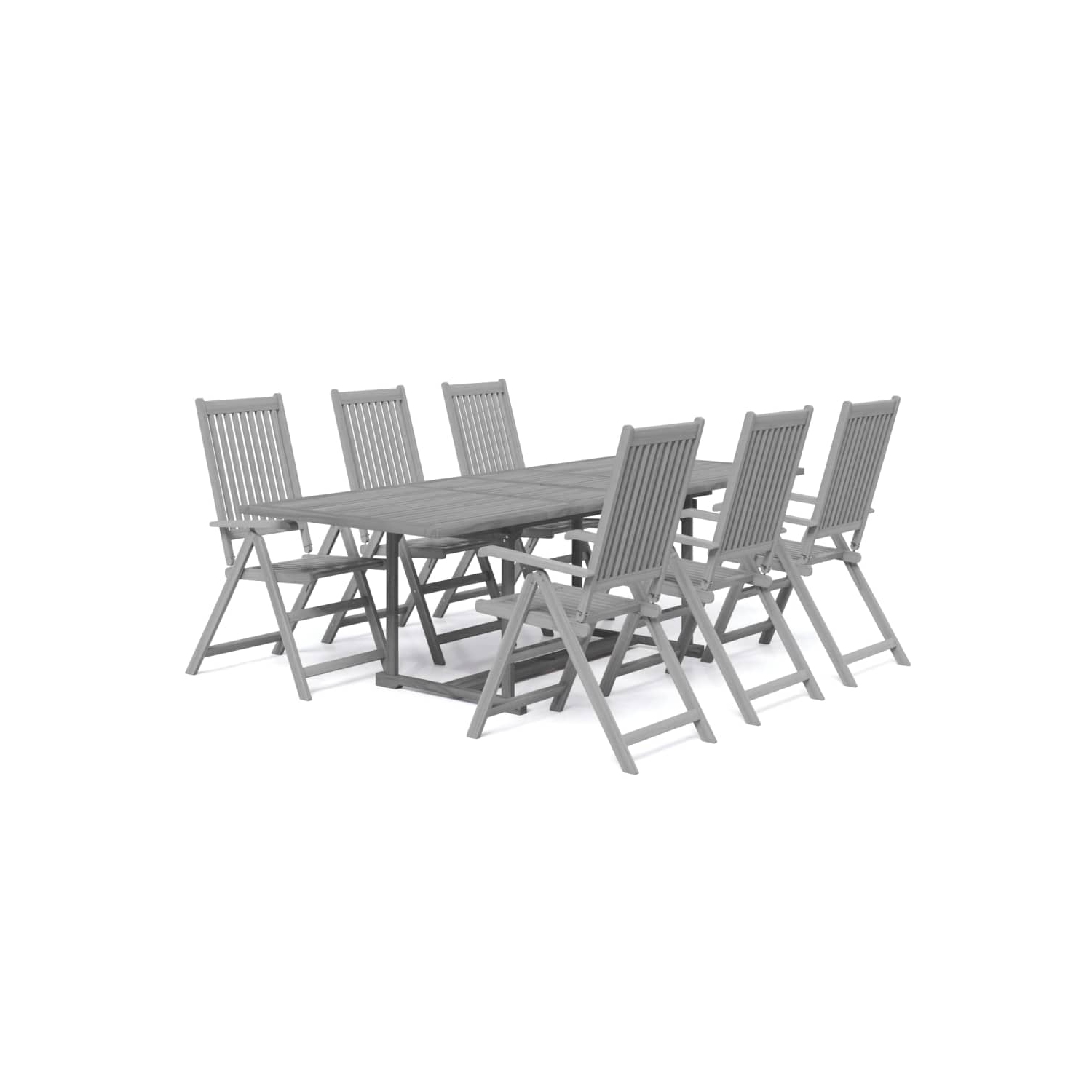 vidaXL 7 Piece Garden Dining Set Solid Wood Acacia