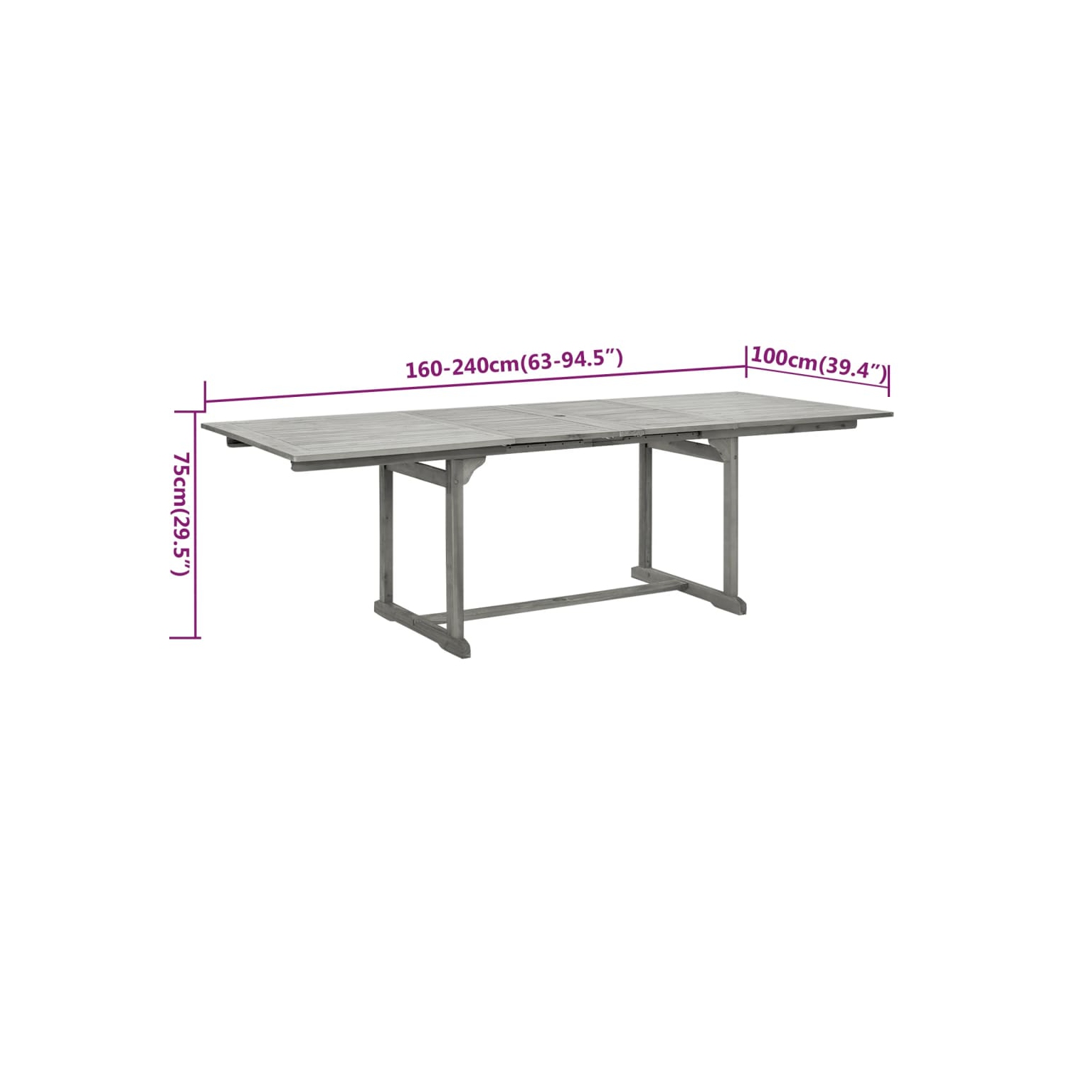 vidaXL 7 Piece Garden Dining Set Solid Wood Acacia