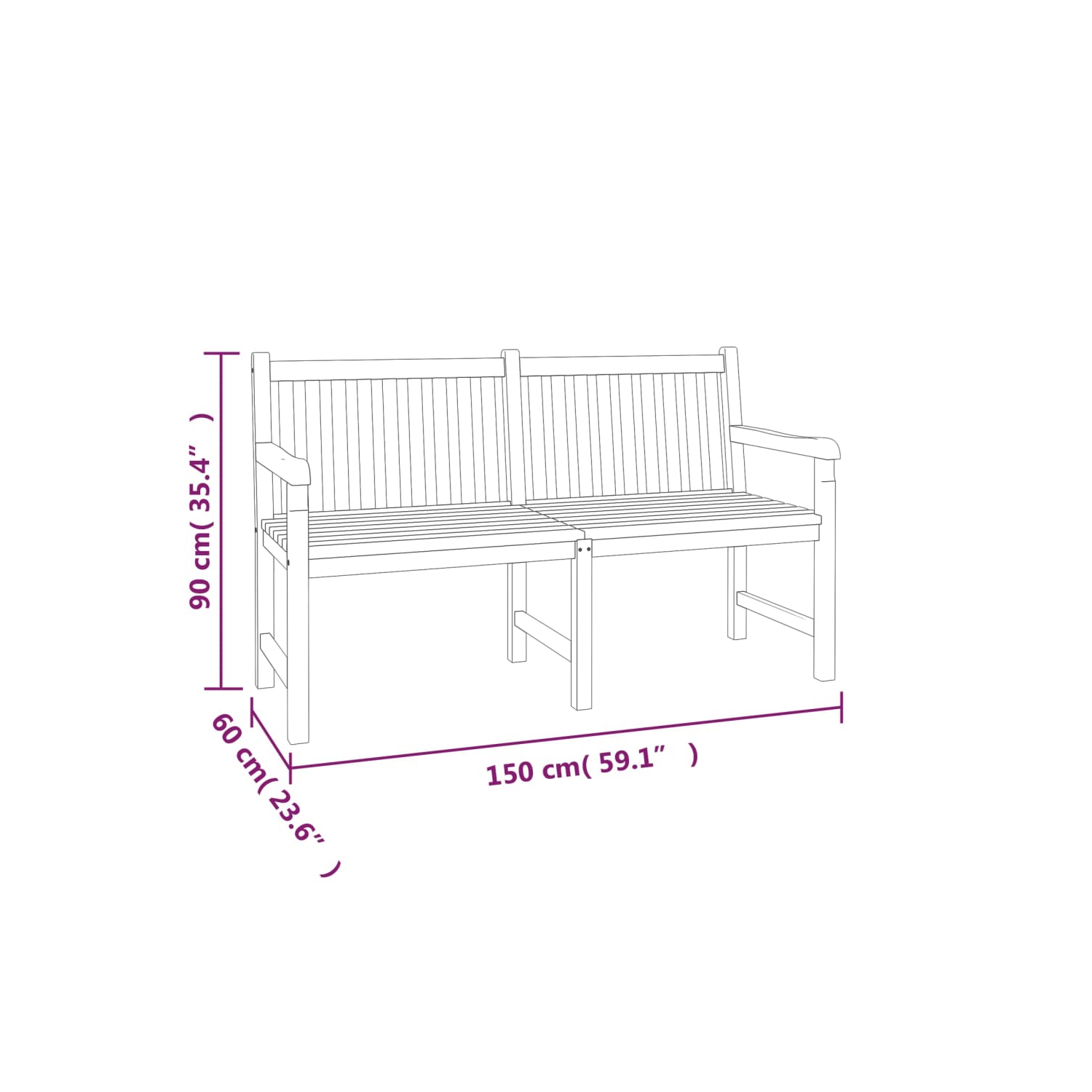 vidaXL 3 Piece Garden Dining Set Solid Wood Teak