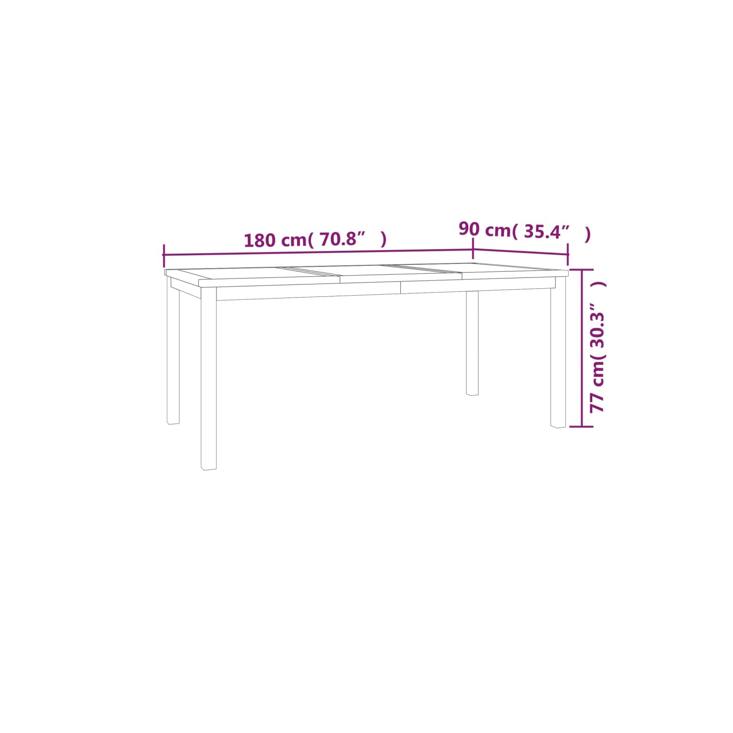 vidaXL 3 Piece Garden Dining Set Solid Wood Teak