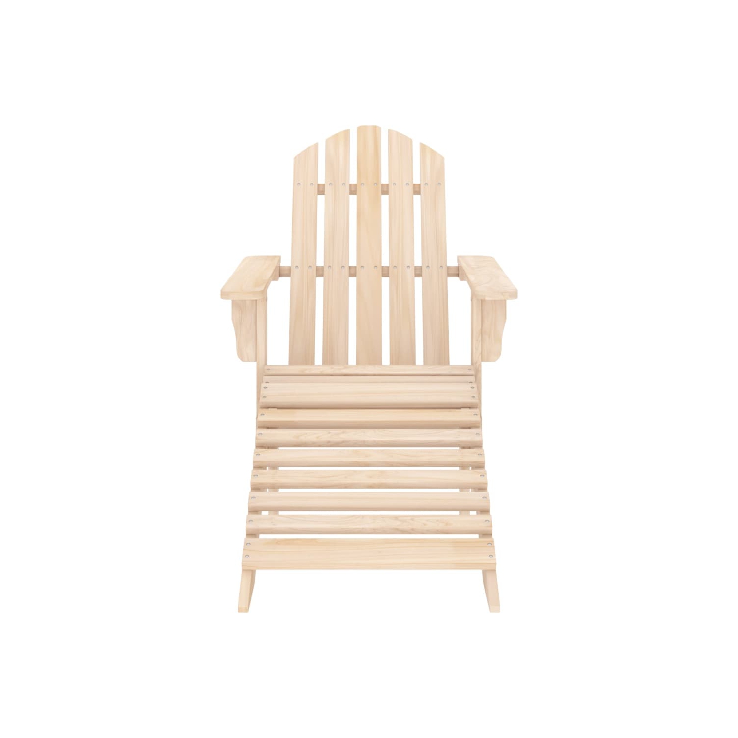 Fauteuil Adirondack de jardin avec pouf et table en bois de sapin massif de vidaXL