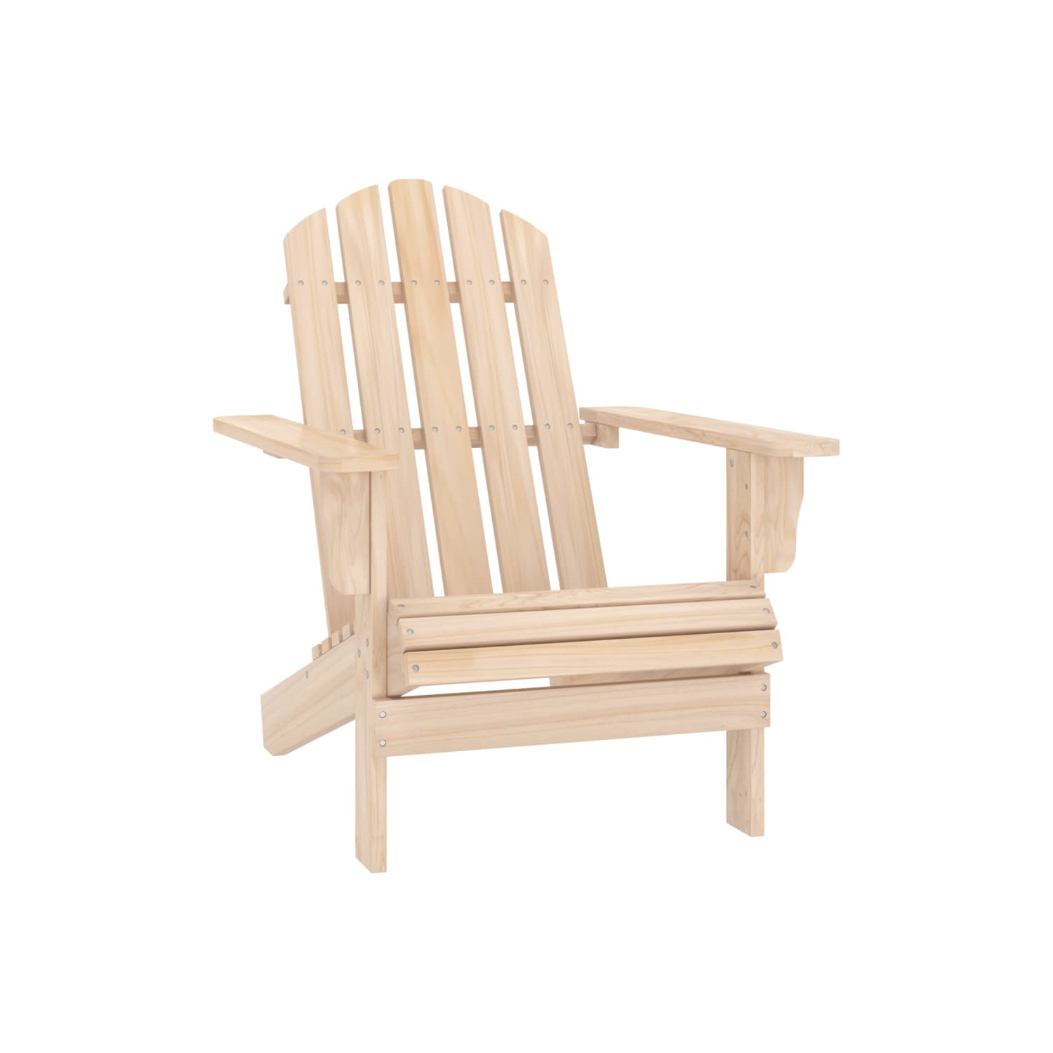 Fauteuil Adirondack de jardin avec pouf et table en bois de sapin massif de vidaXL