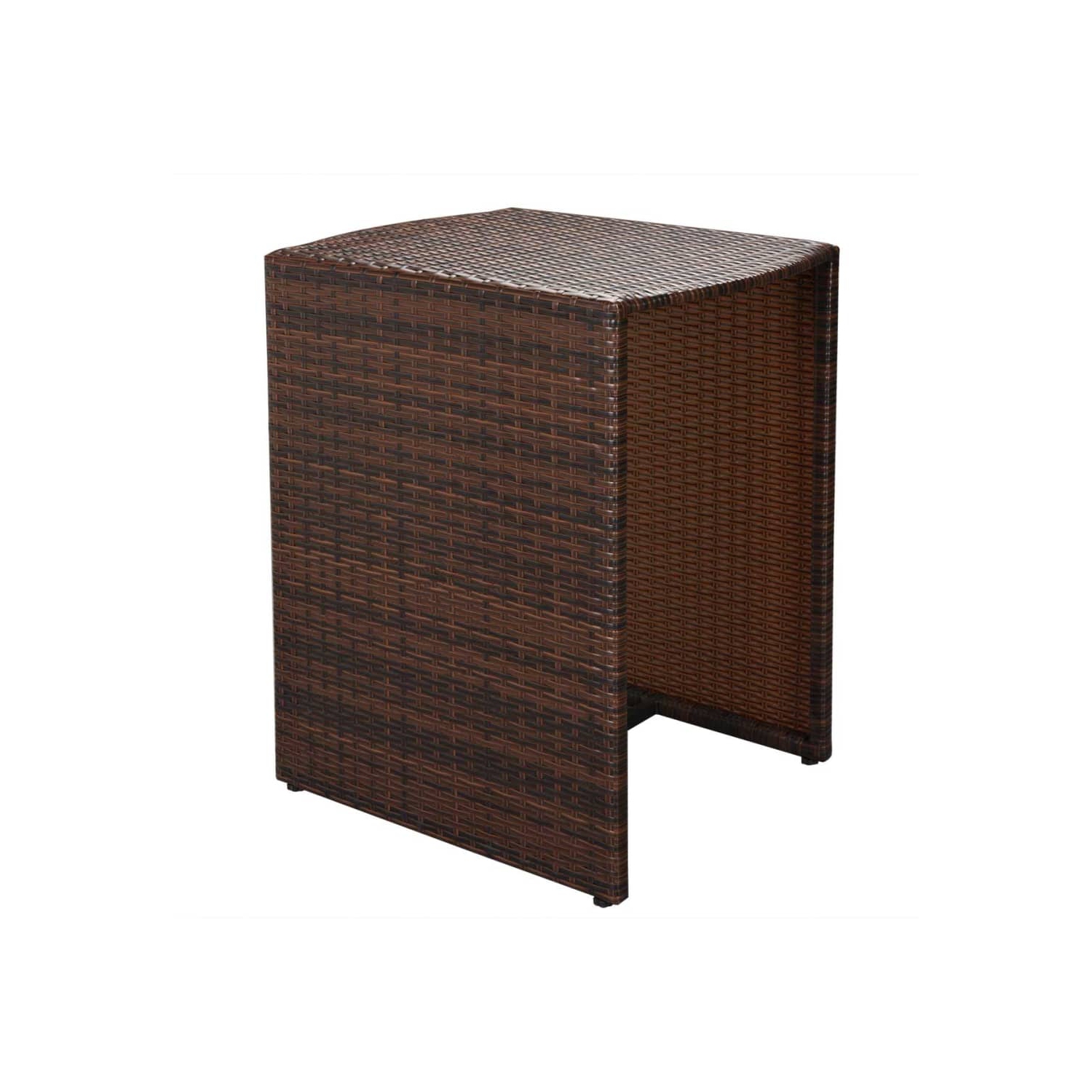 vidaXL 3 Piece Bistro Set with Cushions Poly Rattan Brown