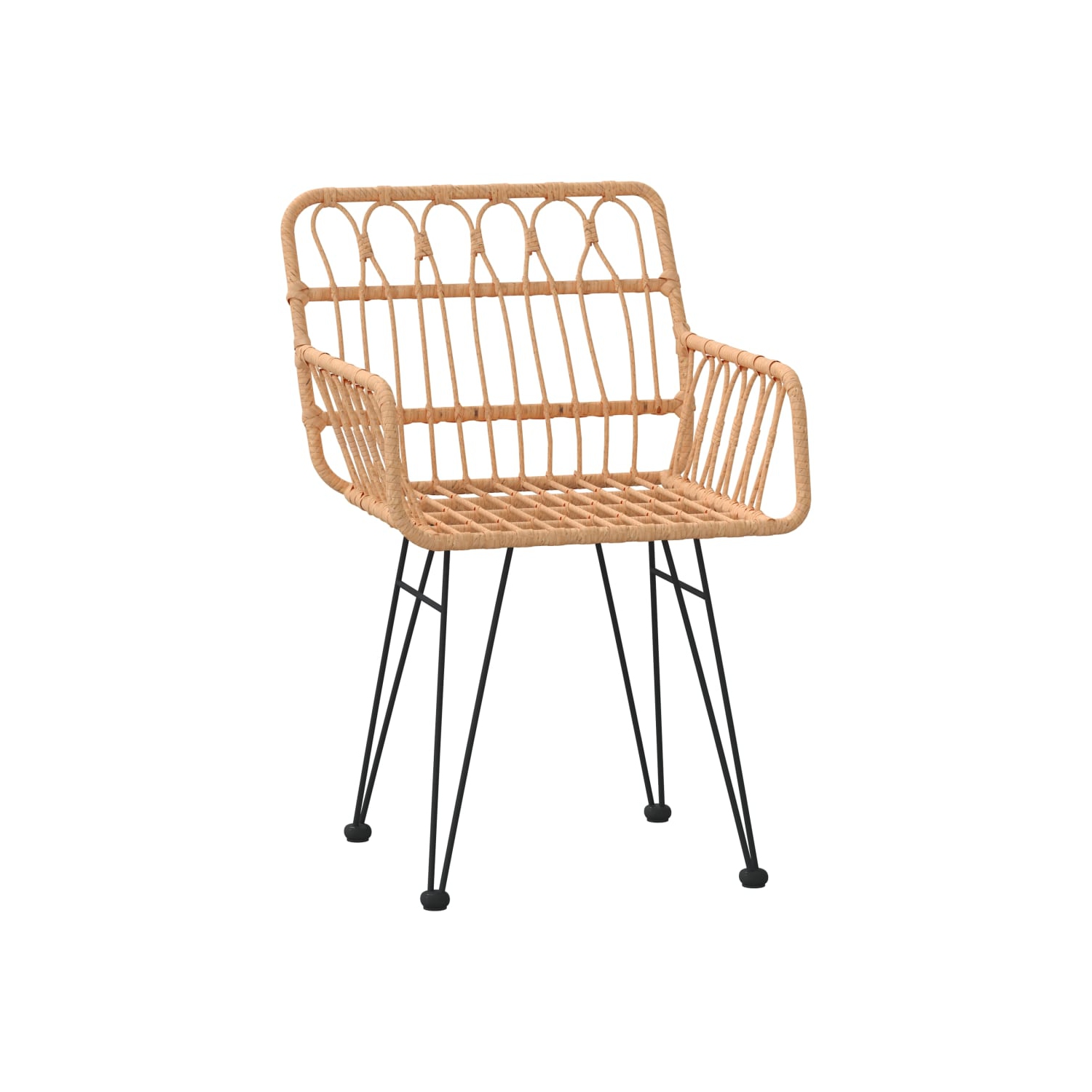 vidaXL 5 Piece Garden Dining Set Poly Rattan