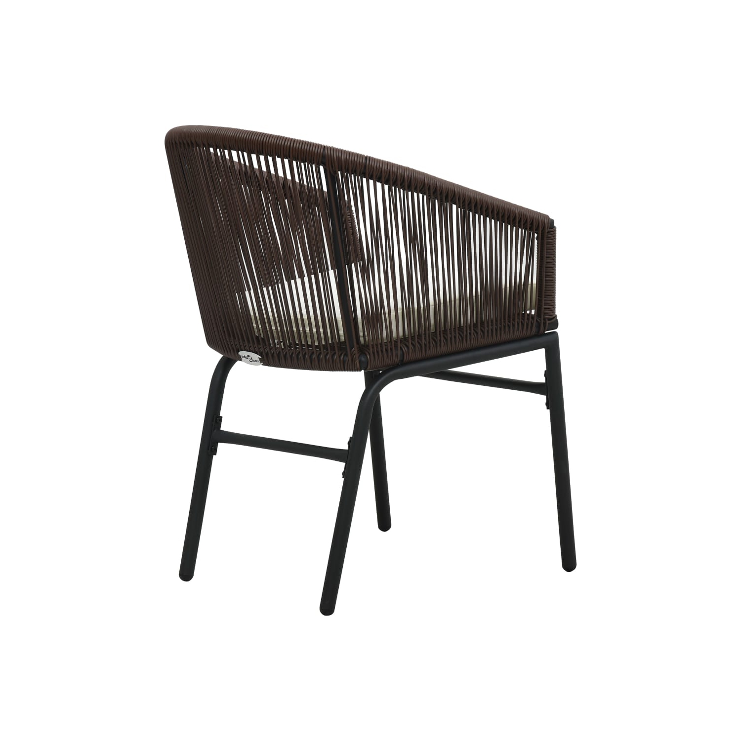 vidaXL 3 Piece Bistro Set with Cushions PE Rattan Brown