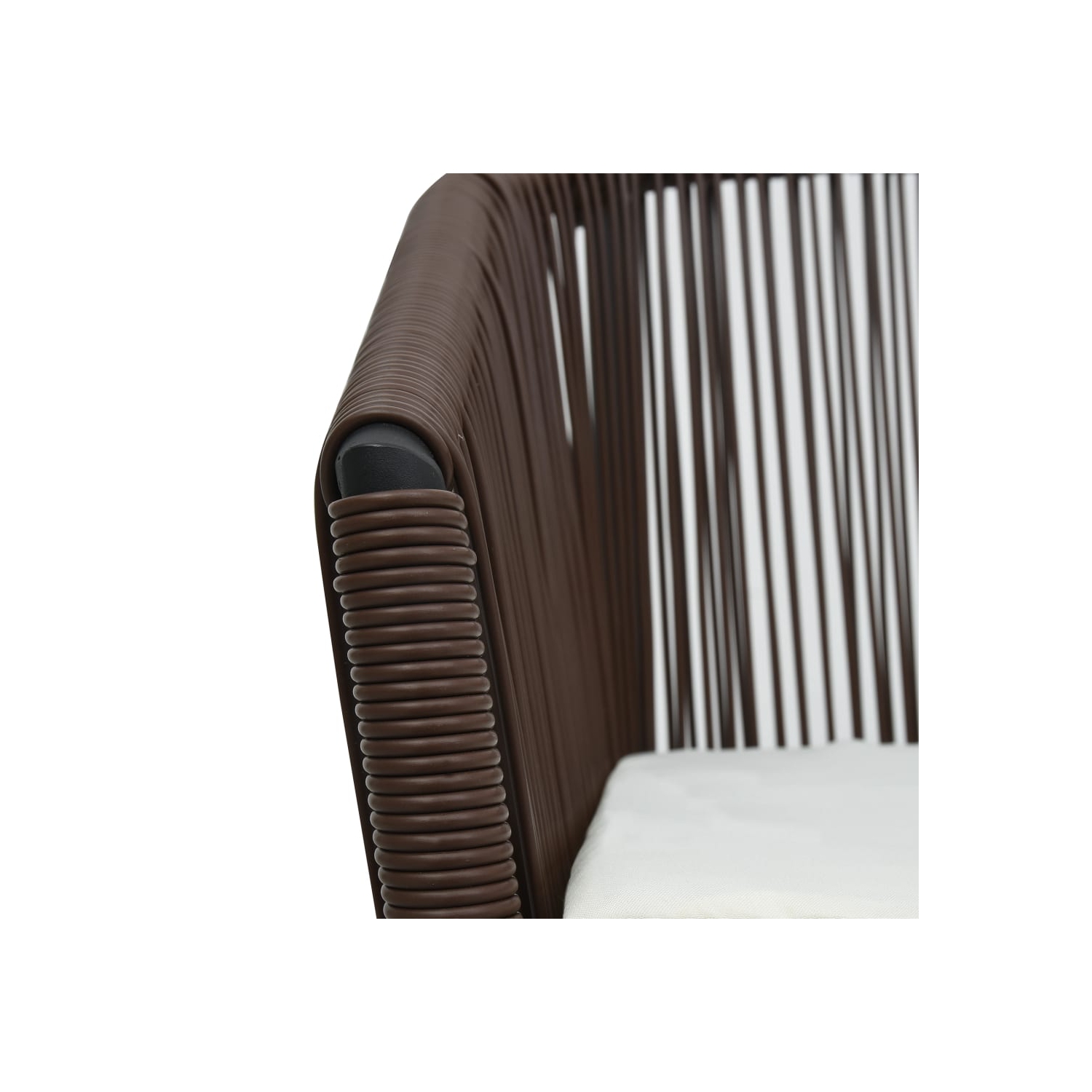 vidaXL 3 Piece Bistro Set with Cushions PE Rattan Brown