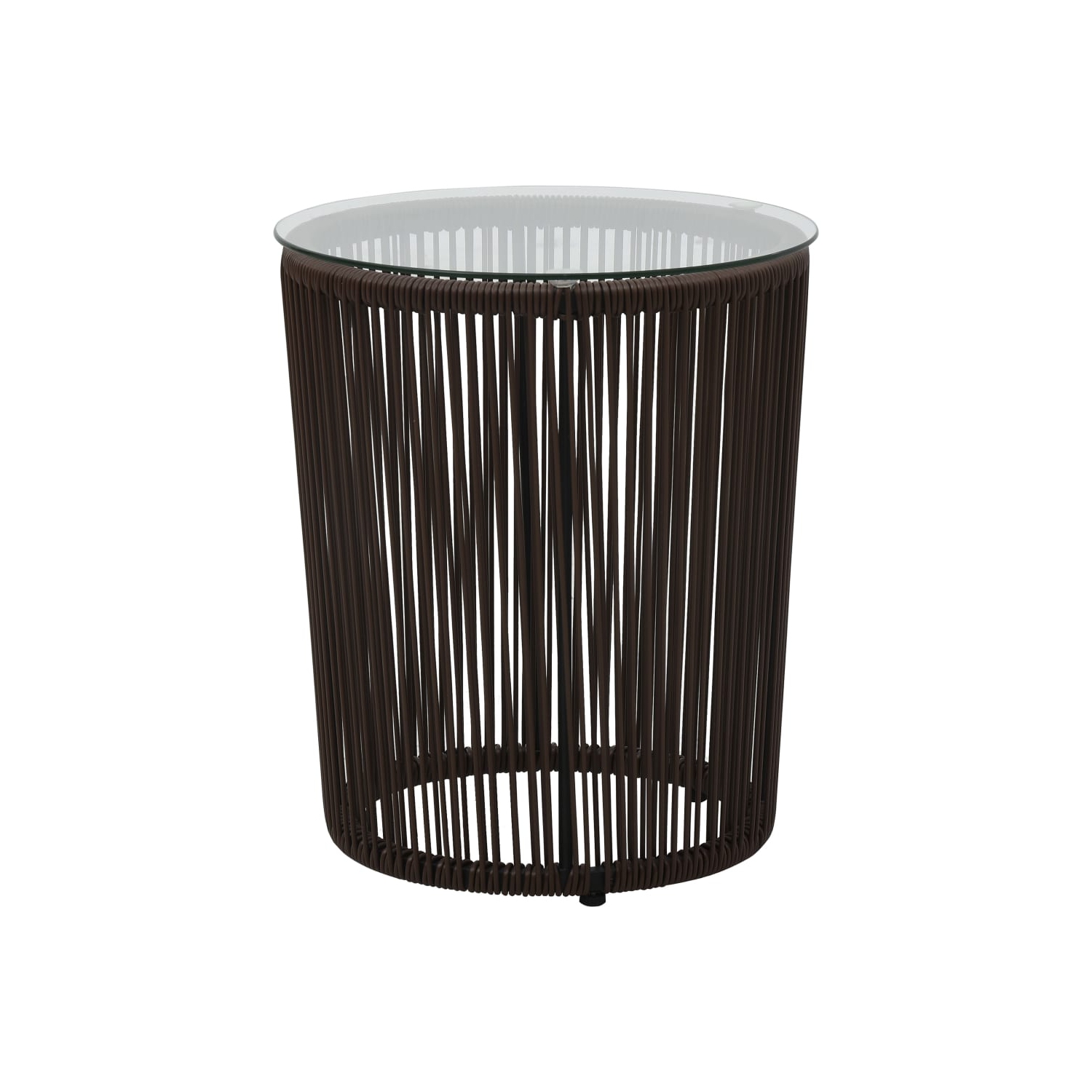 vidaXL 3 Piece Bistro Set with Cushions PE Rattan Brown