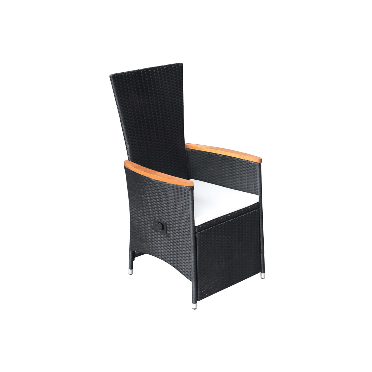 vidaXL 5 Piece Garden Dining Set Black