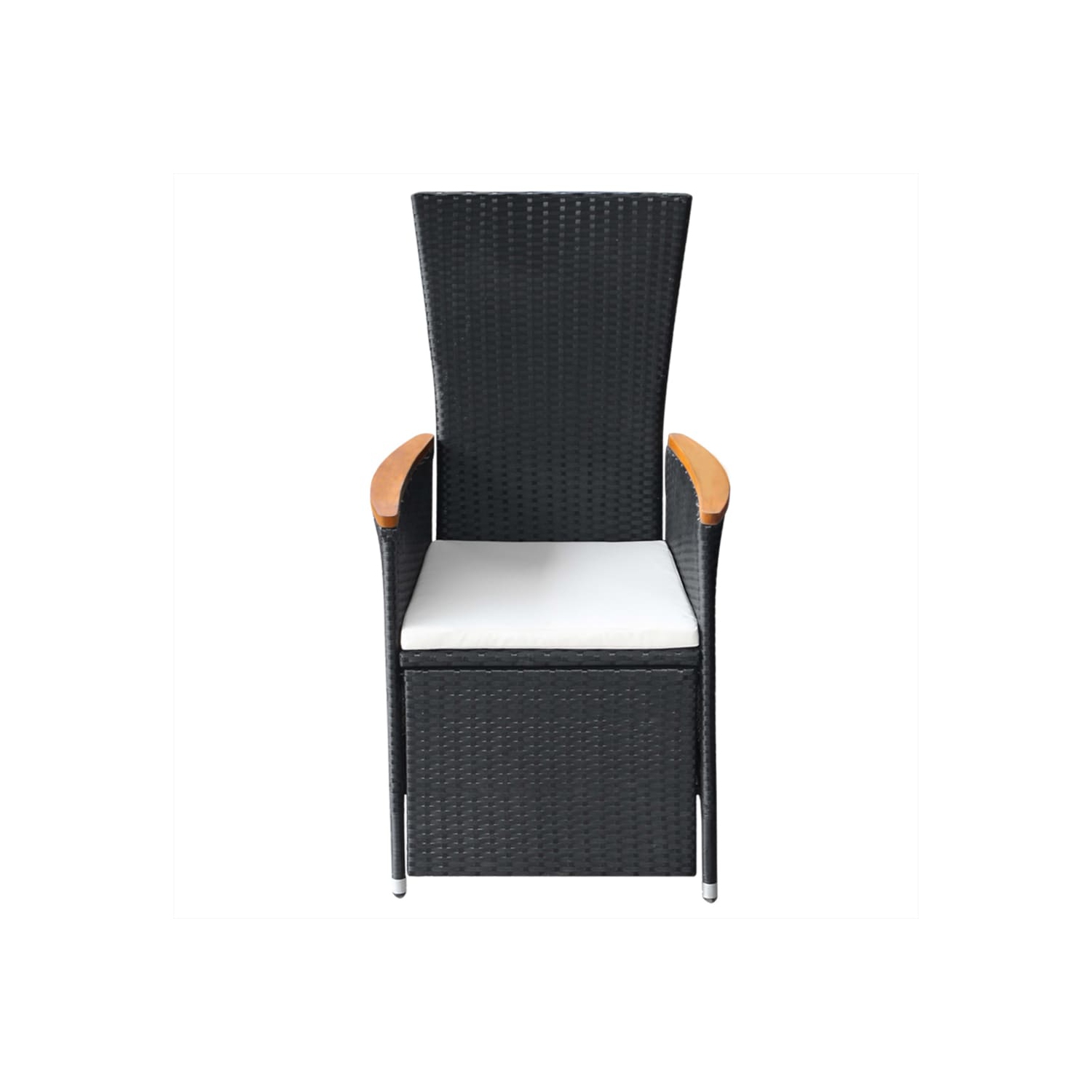 vidaXL 5 Piece Garden Dining Set Black